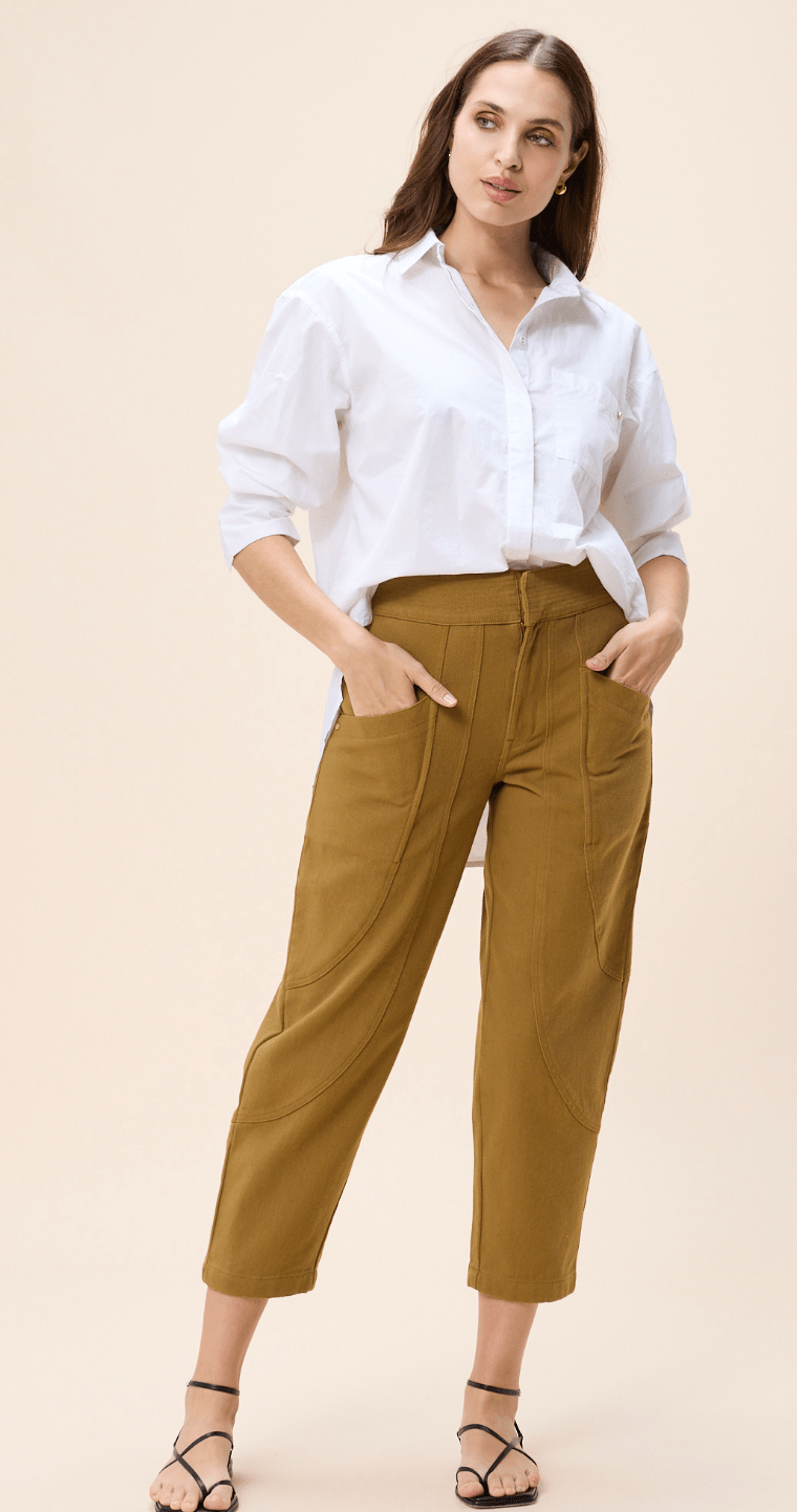 Dull Gold Leo Pant - Amor Lafayette