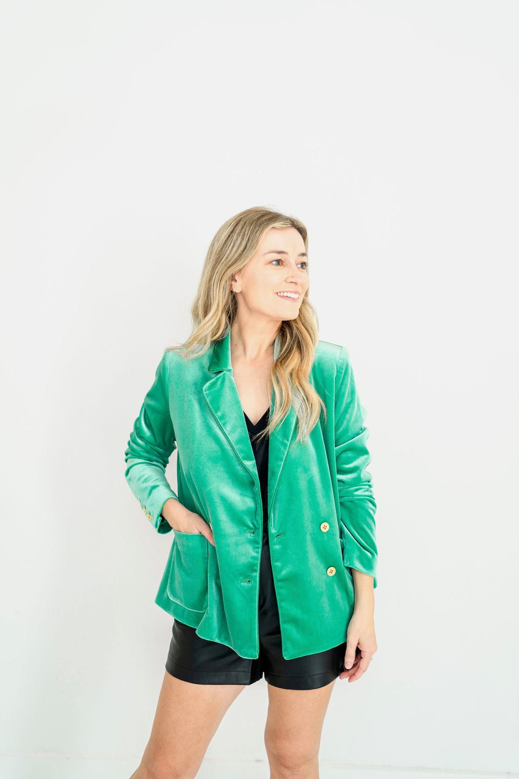 Dynasty Green Steph Blazer - Amor Lafayette