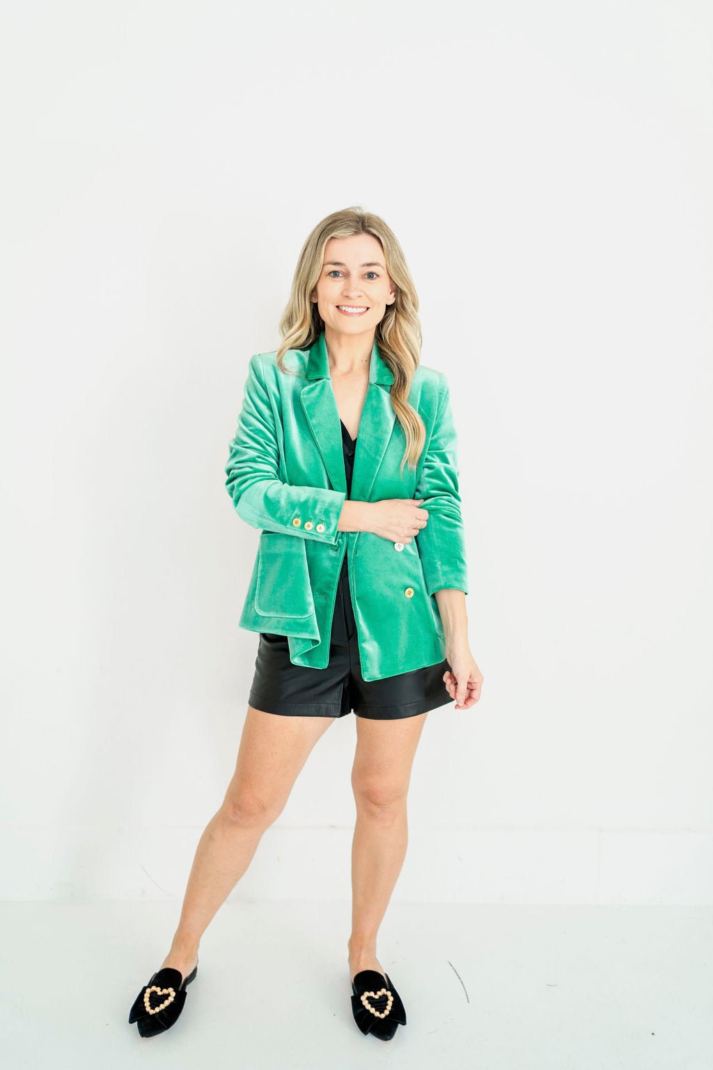 Dynasty Green Steph Blazer - Amor Lafayette