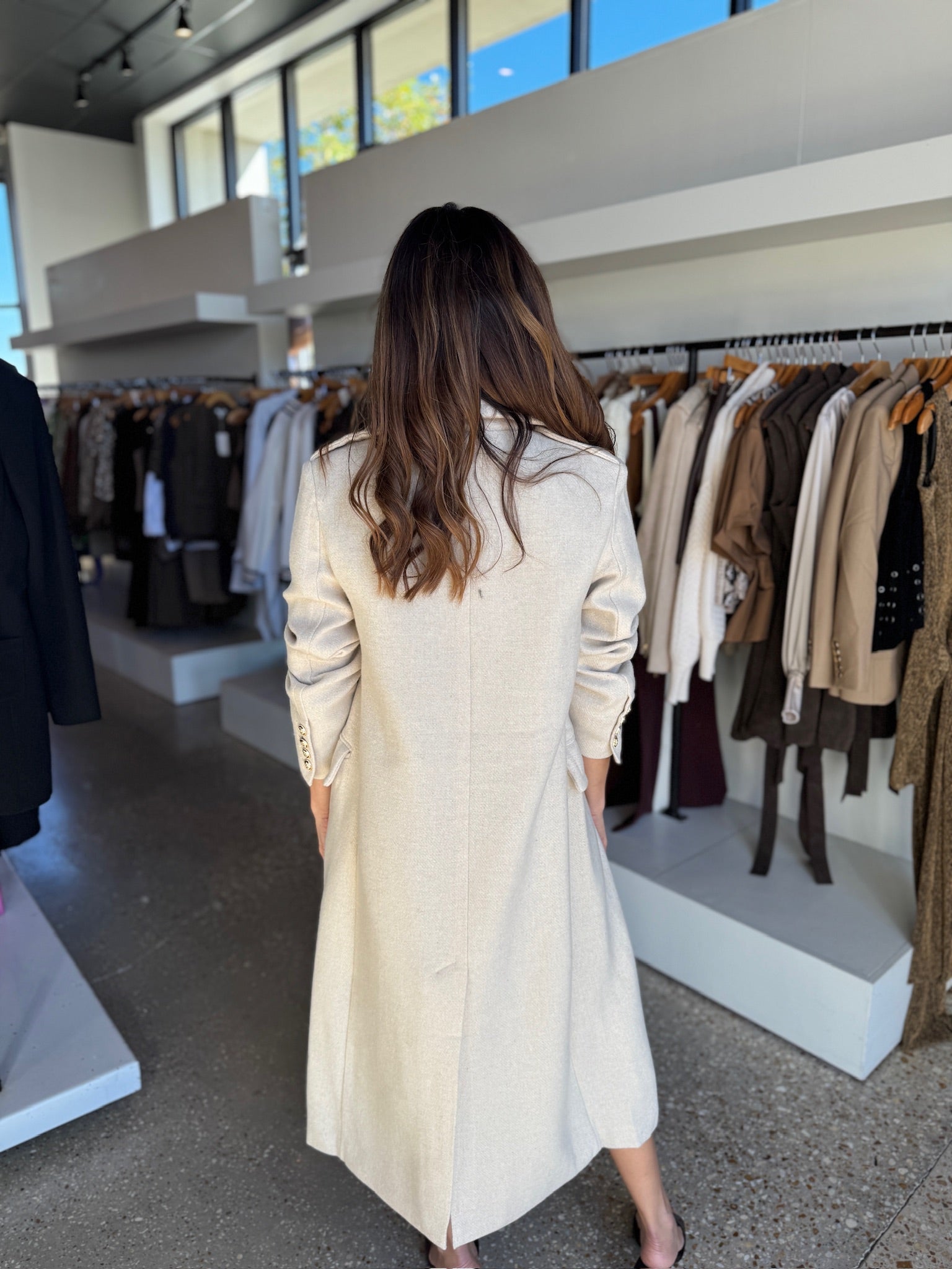 Ecru Aaron Coat - Amor Lafayette