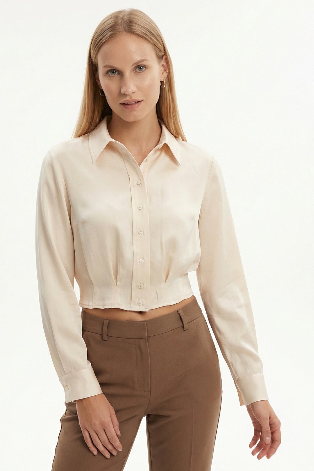 ECRU PAISLEY SHIRT - Amor Lafayette