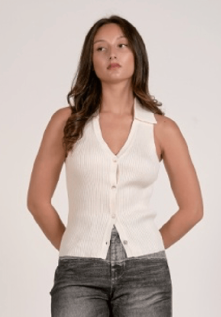 Ecru Vest - Amor Lafayette