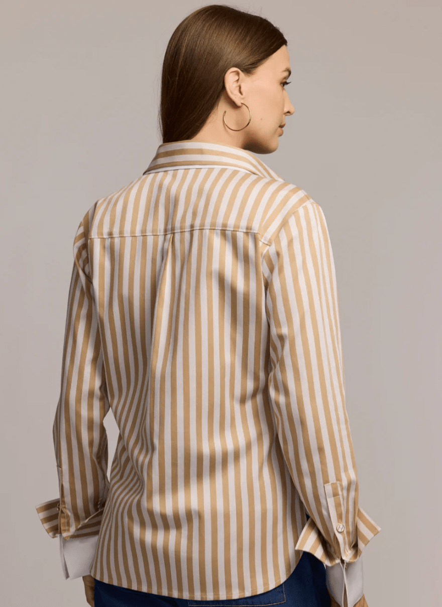 Ecru/Latte Margot Shirt - Amor Lafayette