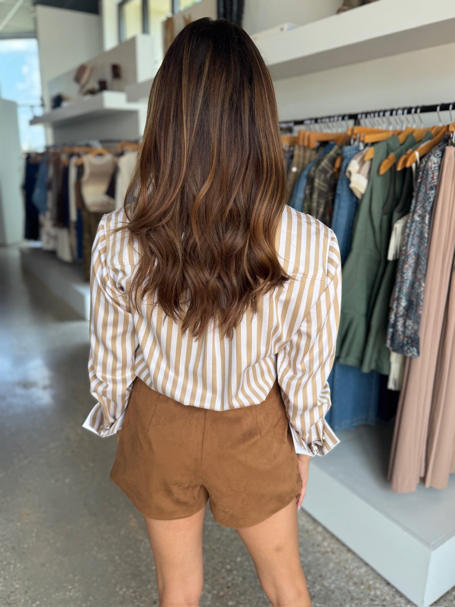 Ecru/Latte Margot Shirt - Amor Lafayette