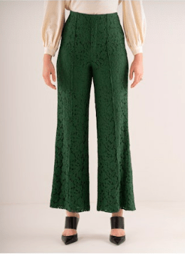 Eden Green Lace Paisley Pant - Amor Lafayette