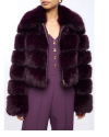 Eggplant Madison Faux Fur Jacket - Amor Lafayette