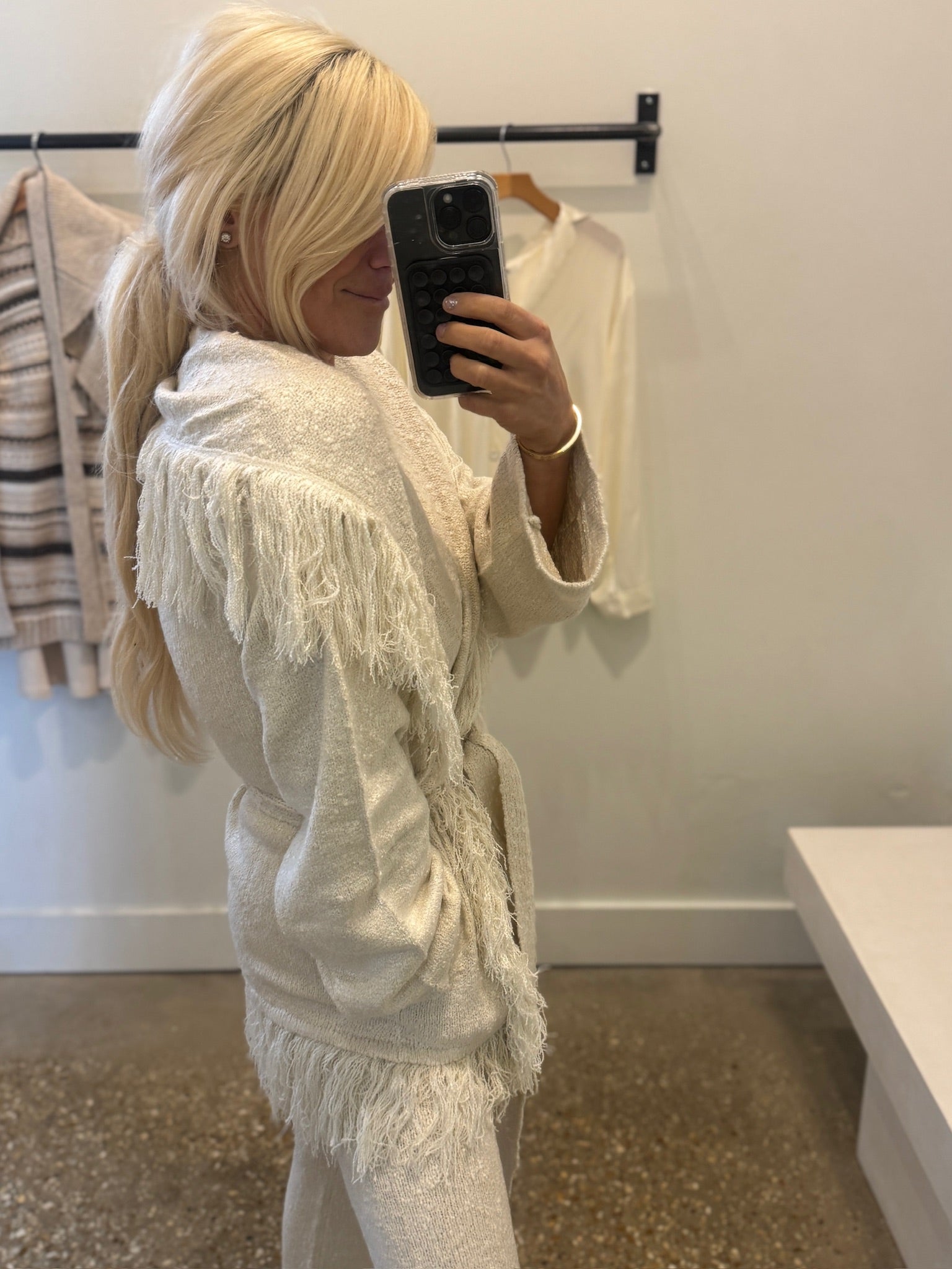 Eggshell Winslet Cardigan - Amor Lafayette