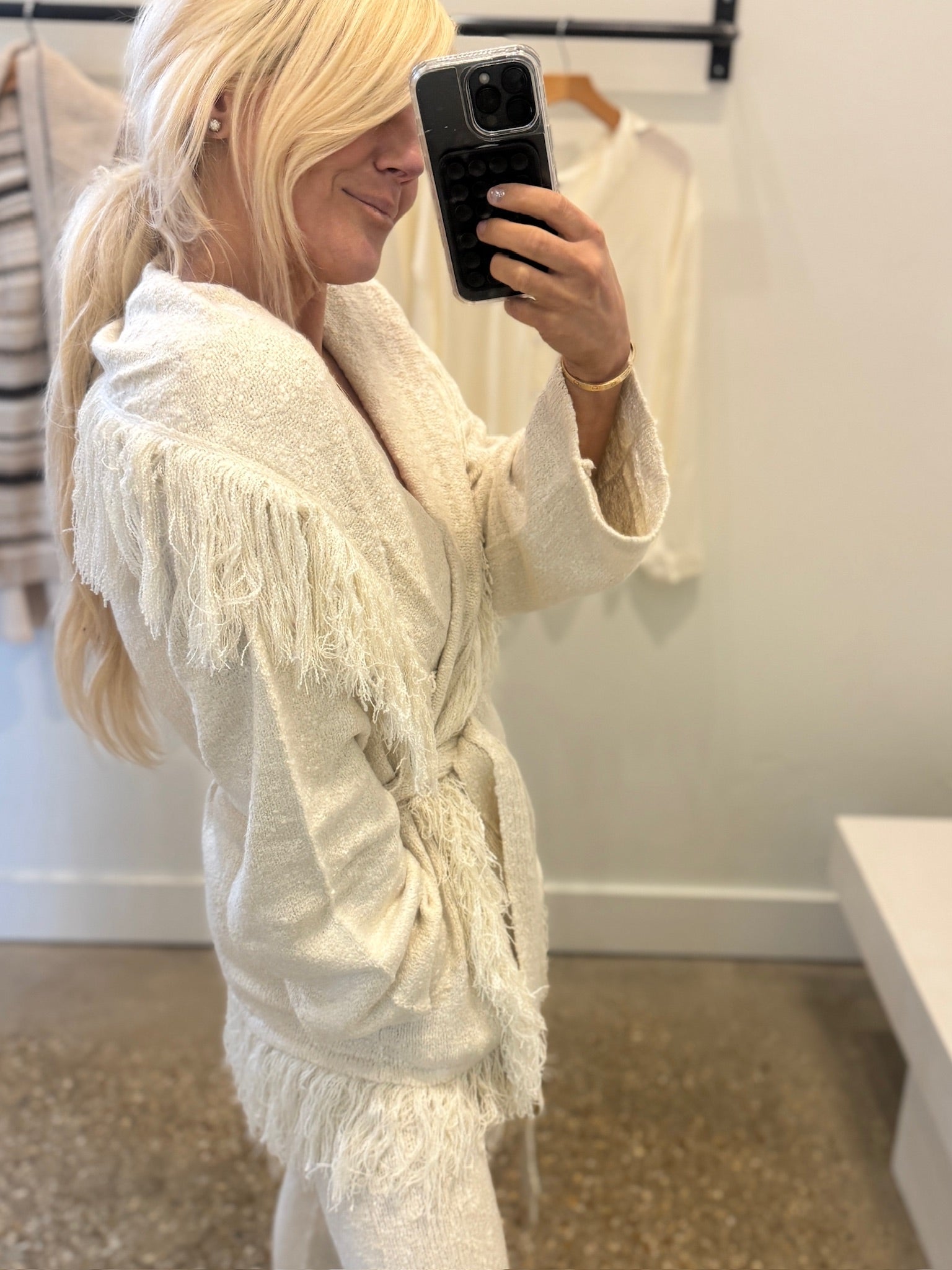 Eggshell Winslet Cardigan - Amor Lafayette