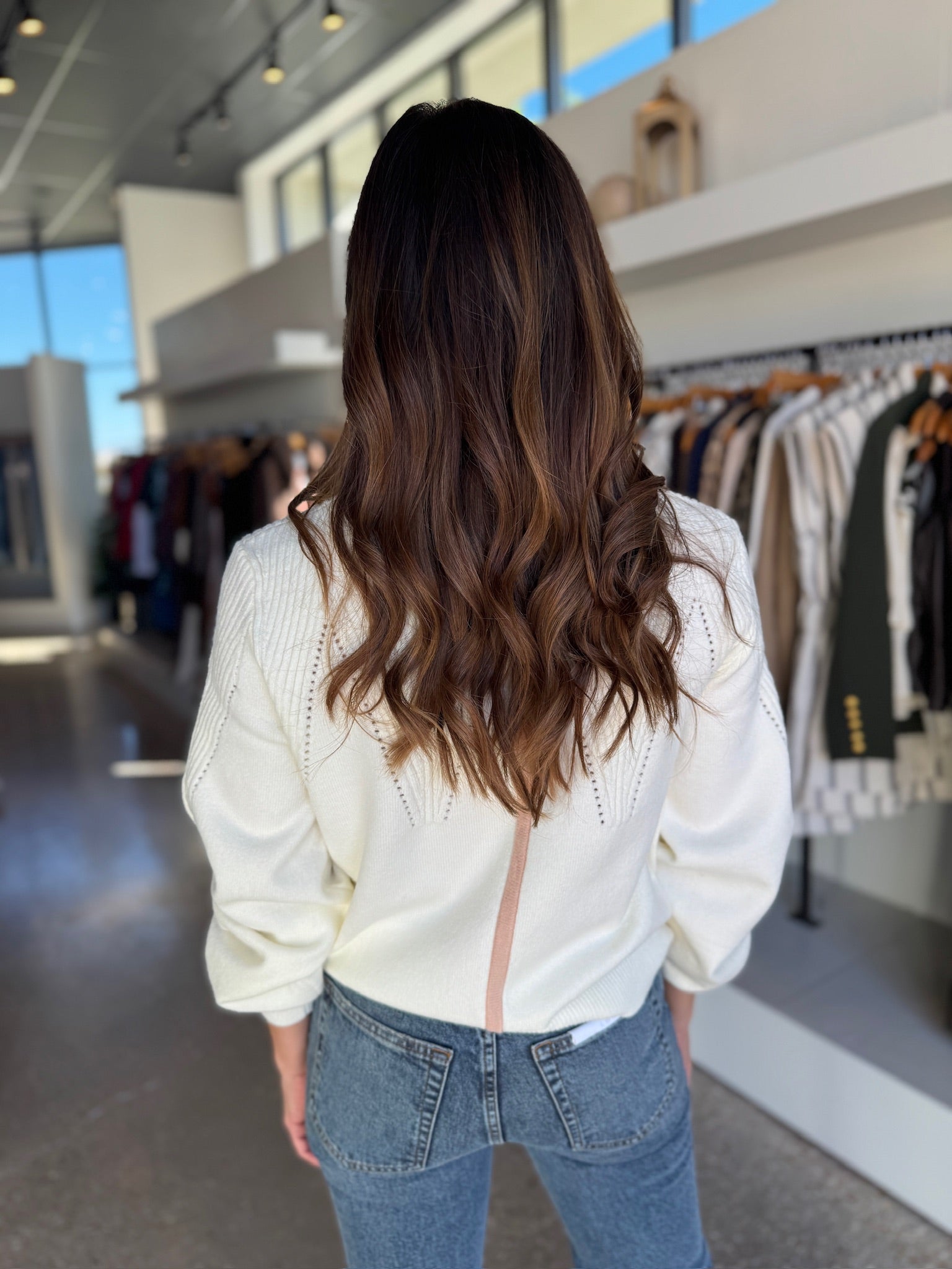 Eline Sweater In Antique White - Amor Lafayette