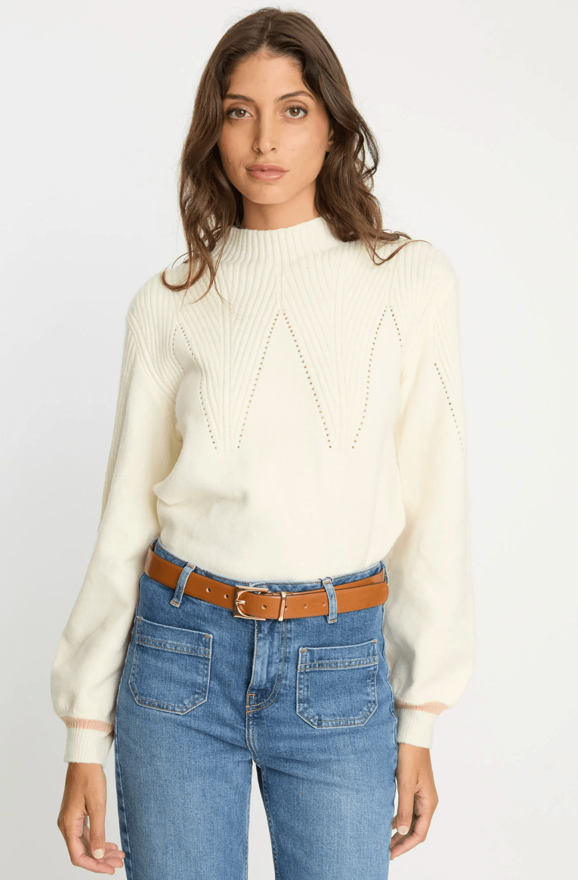 Eline Sweater In Antique White - Amor Lafayette
