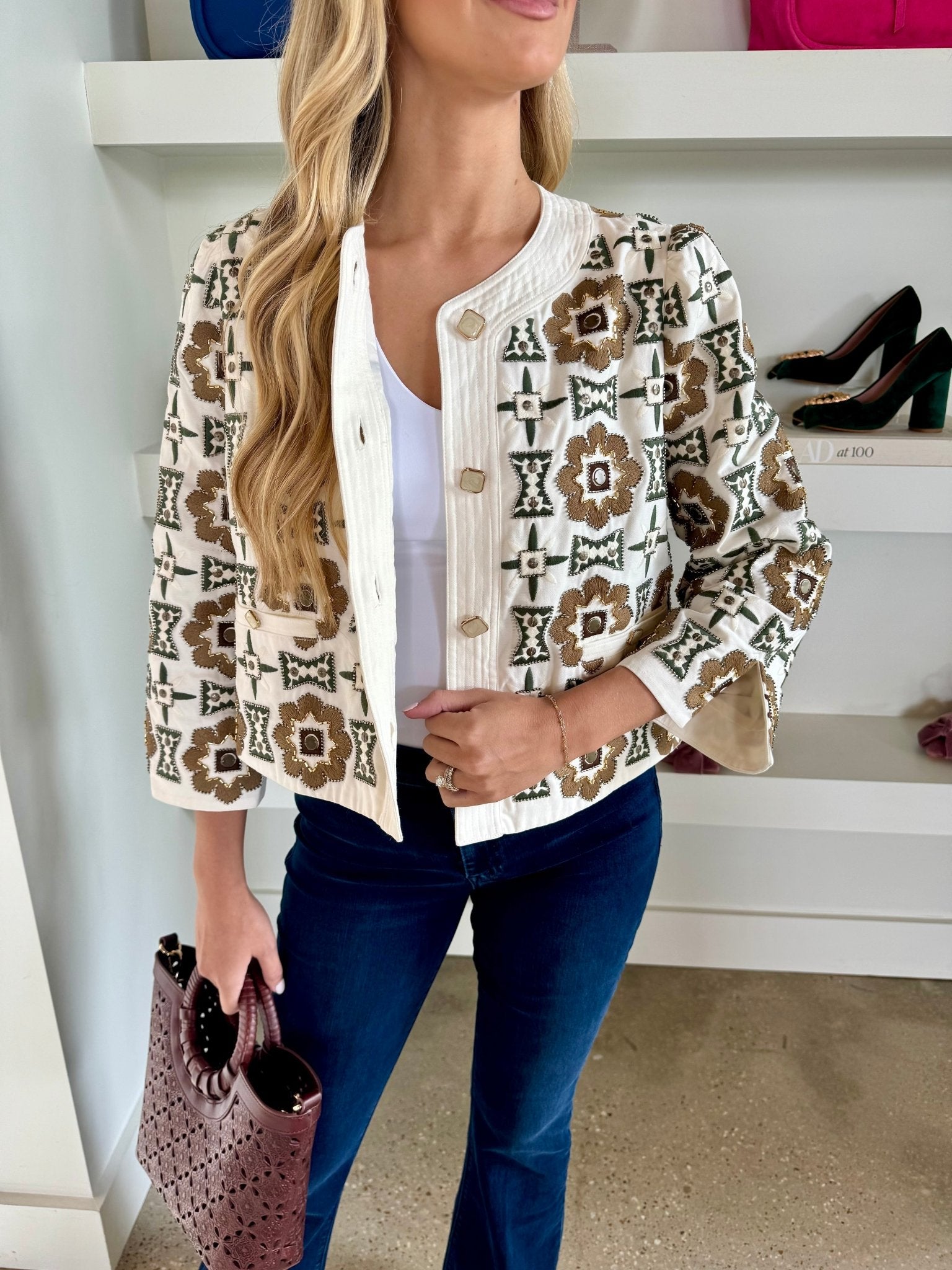 Embellished Dakota Jacket - Amor Lafayette