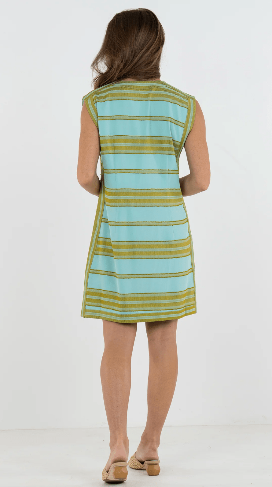 Emily Shift Dress in Fringe Stripe - Amor Lafayette