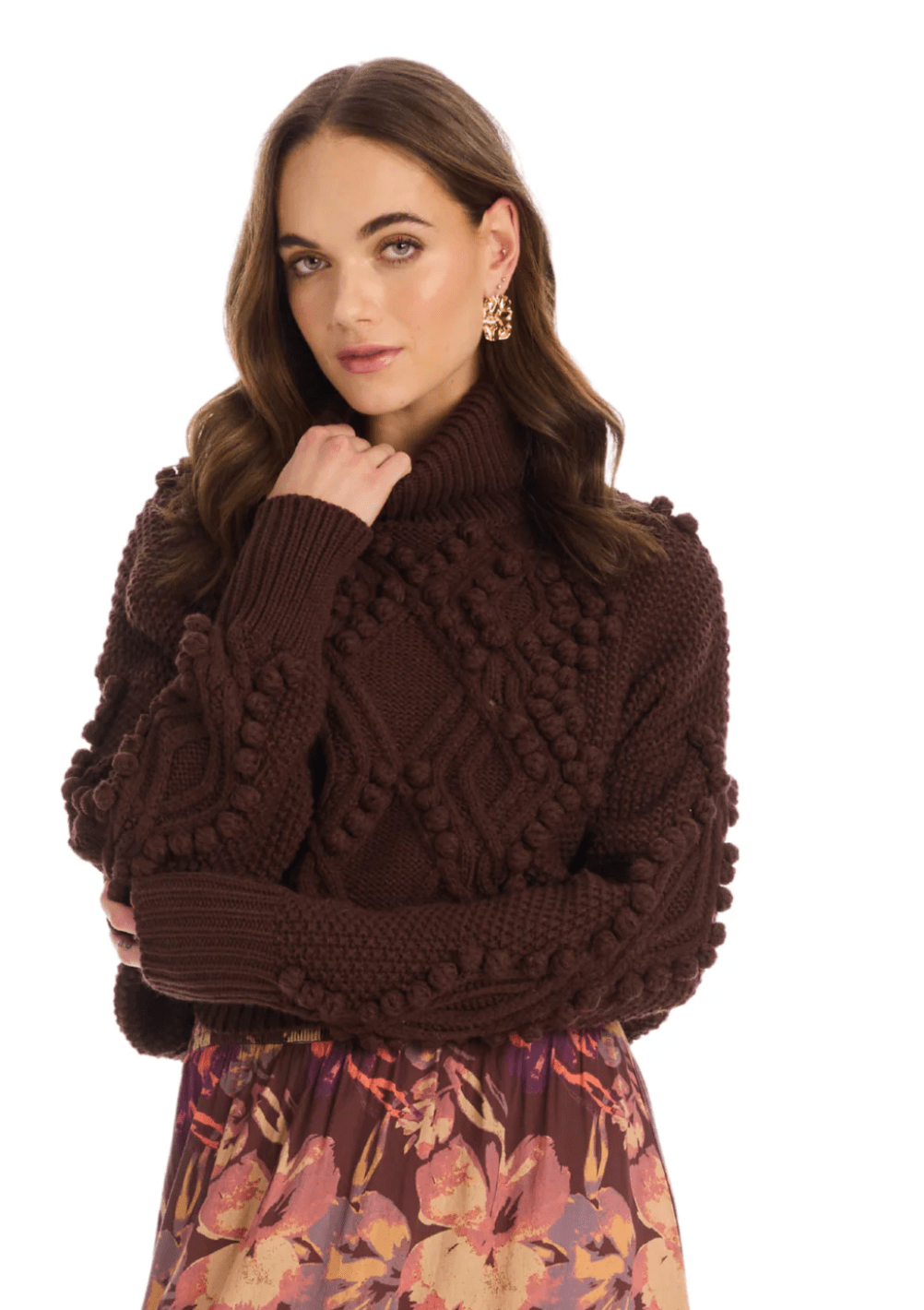 Espresso Daphne Sweater - Amor Lafayette