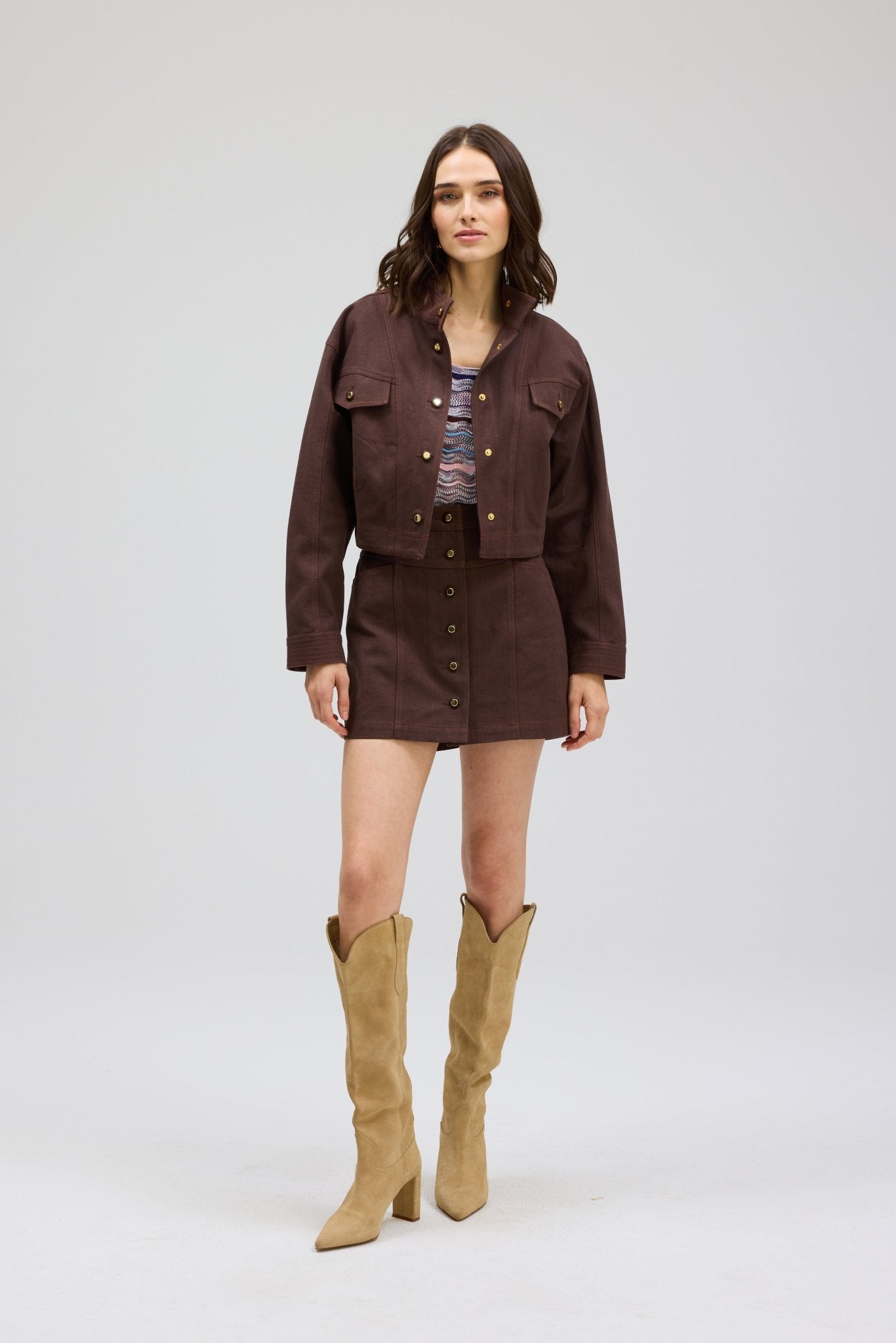 Espresso ELSA JACKET - Amor Lafayette