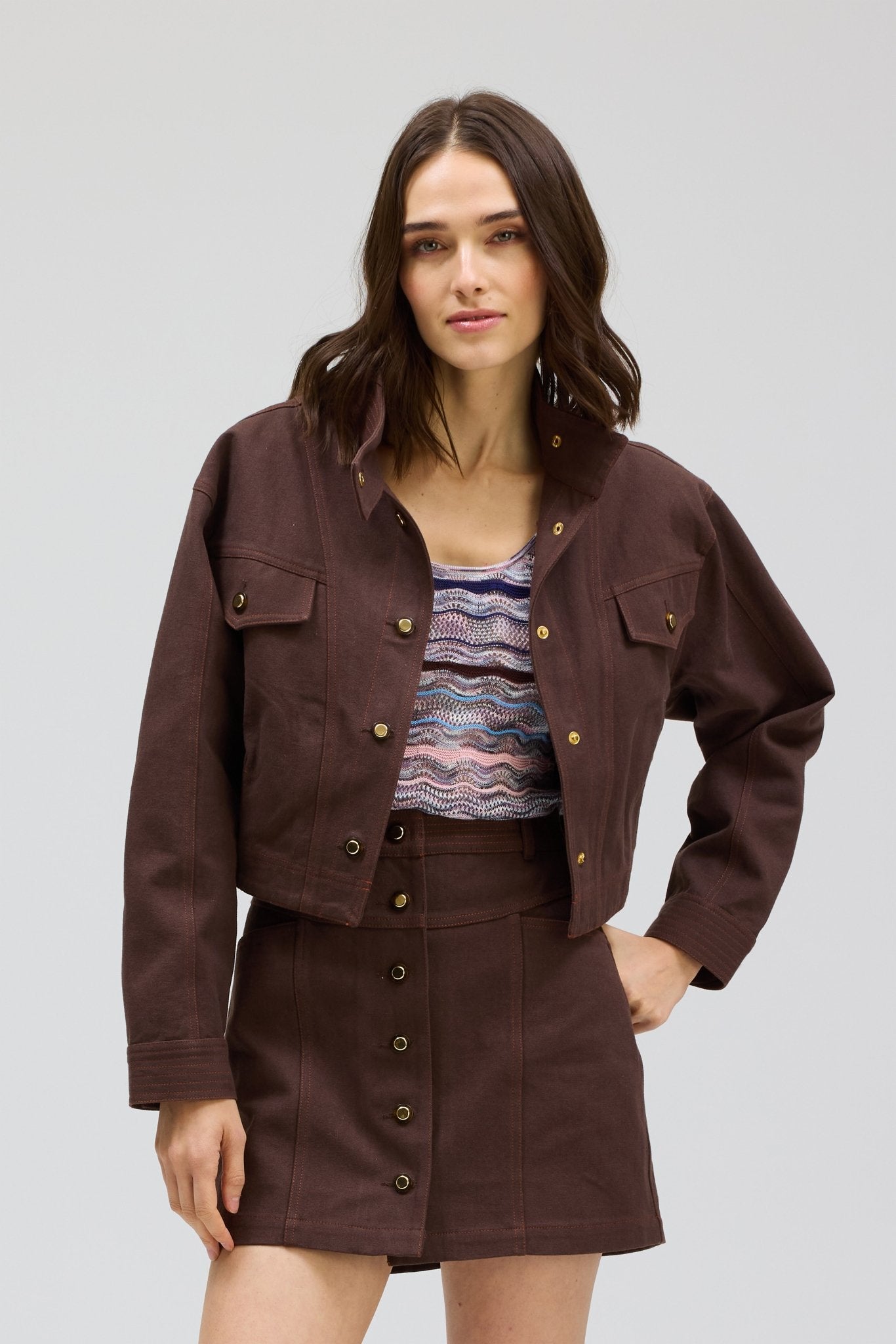 Espresso ELSA JACKET - Amor Lafayette