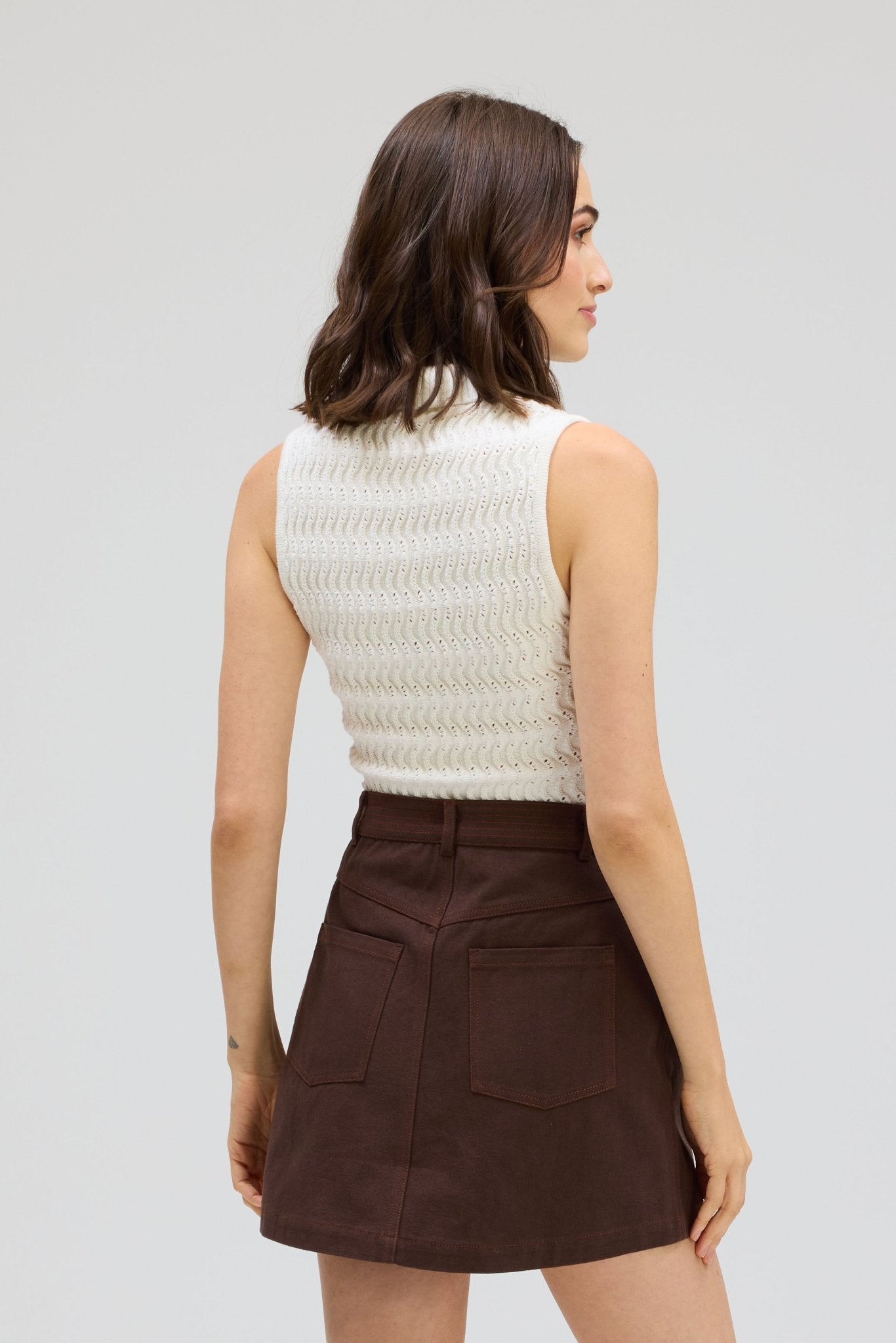 Espresso HARPER SKIRT - Amor Lafayette