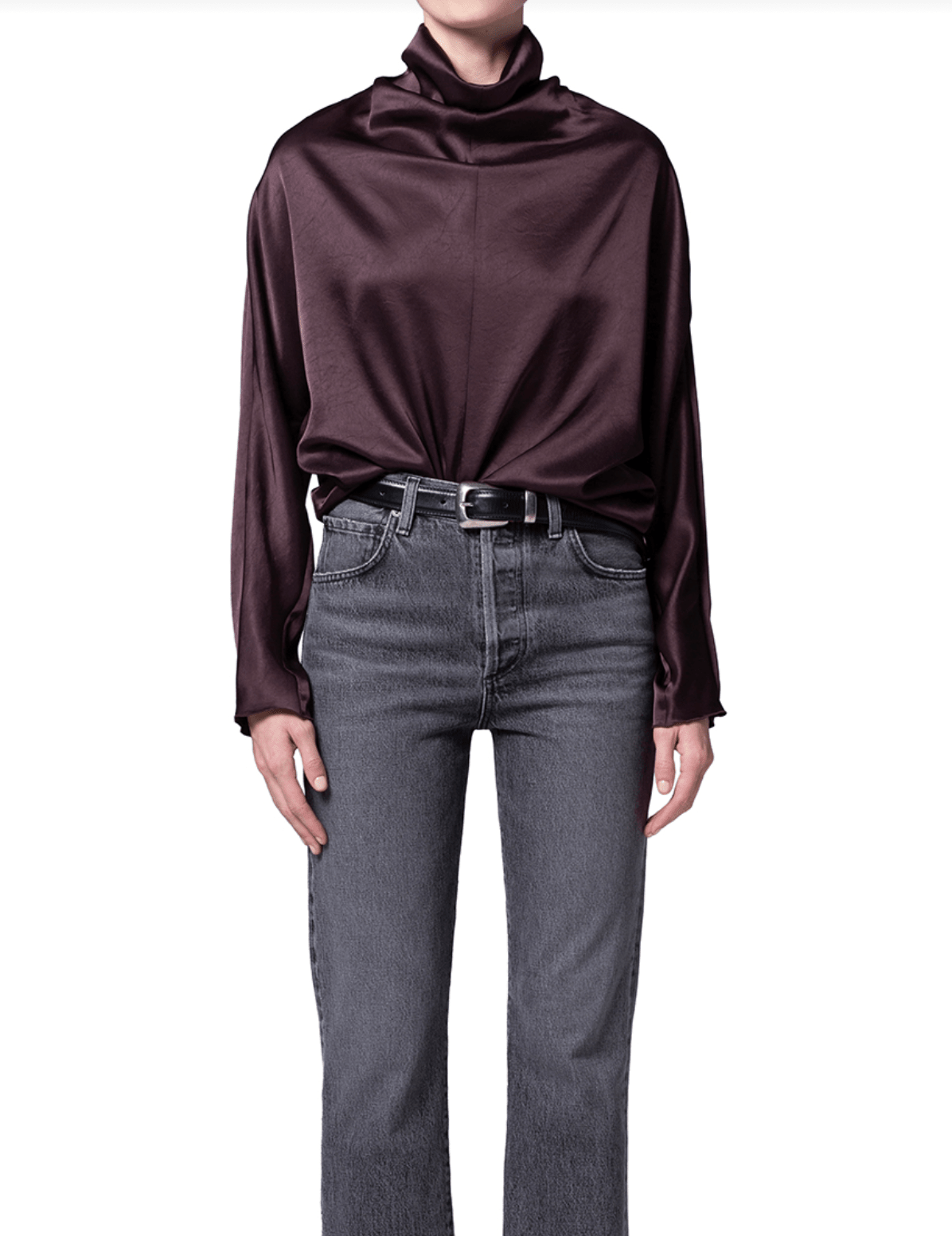Espresso Ilaria Draped Top - Amor Lafayette
