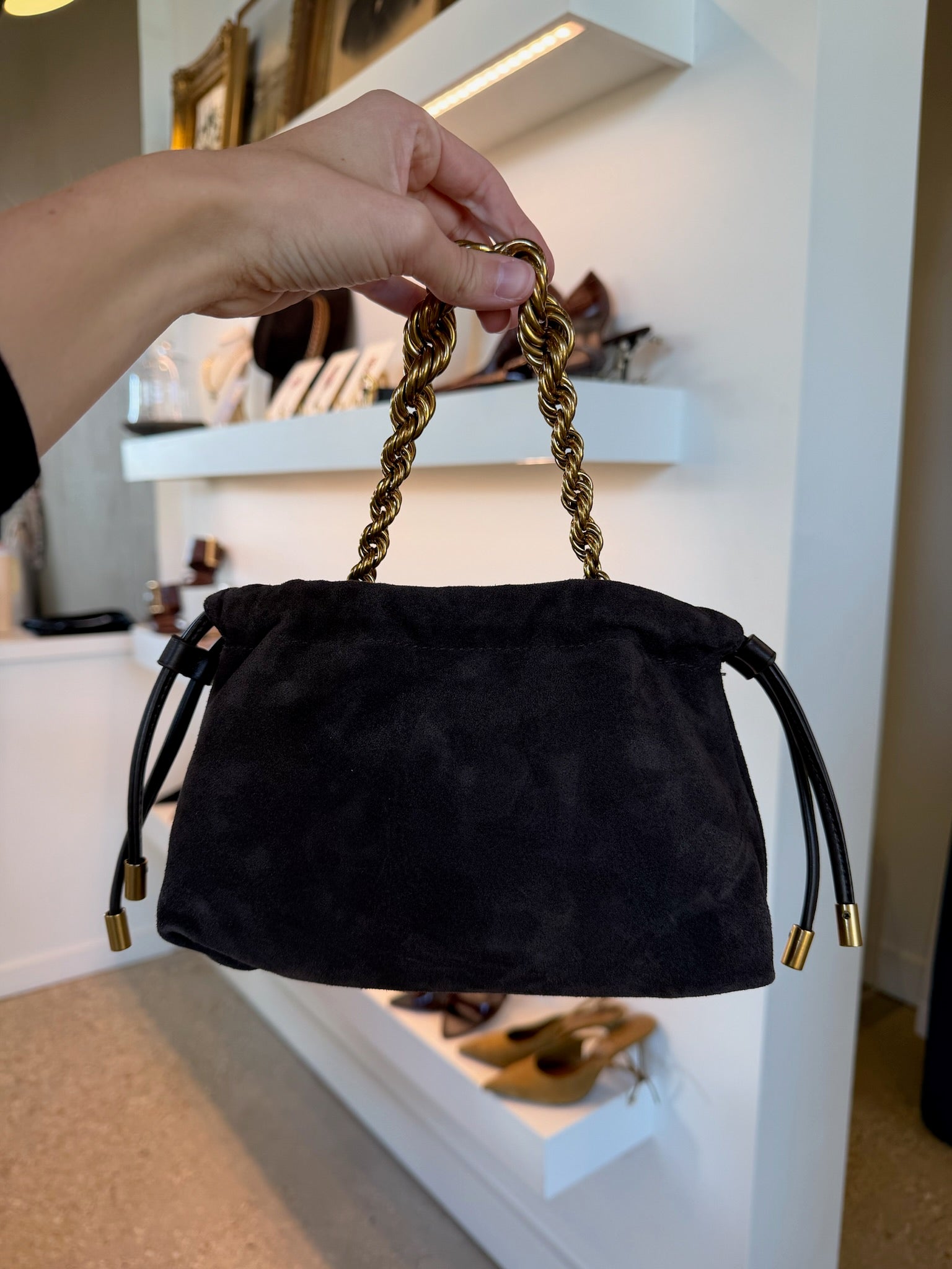 Espresso Leather Cleo Handbag - Amor Lafayette