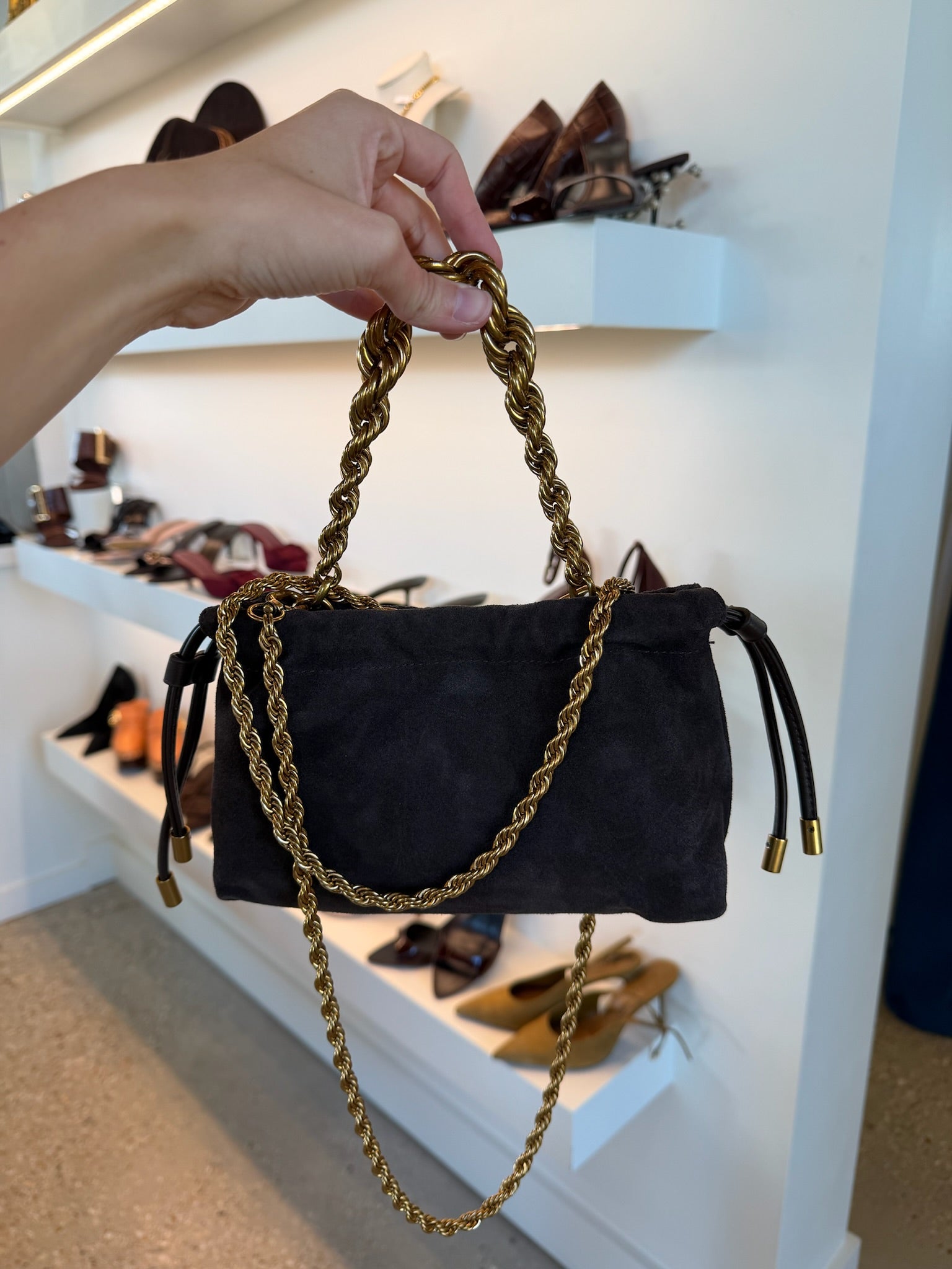 Espresso Leather Cleo Handbag - Amor Lafayette