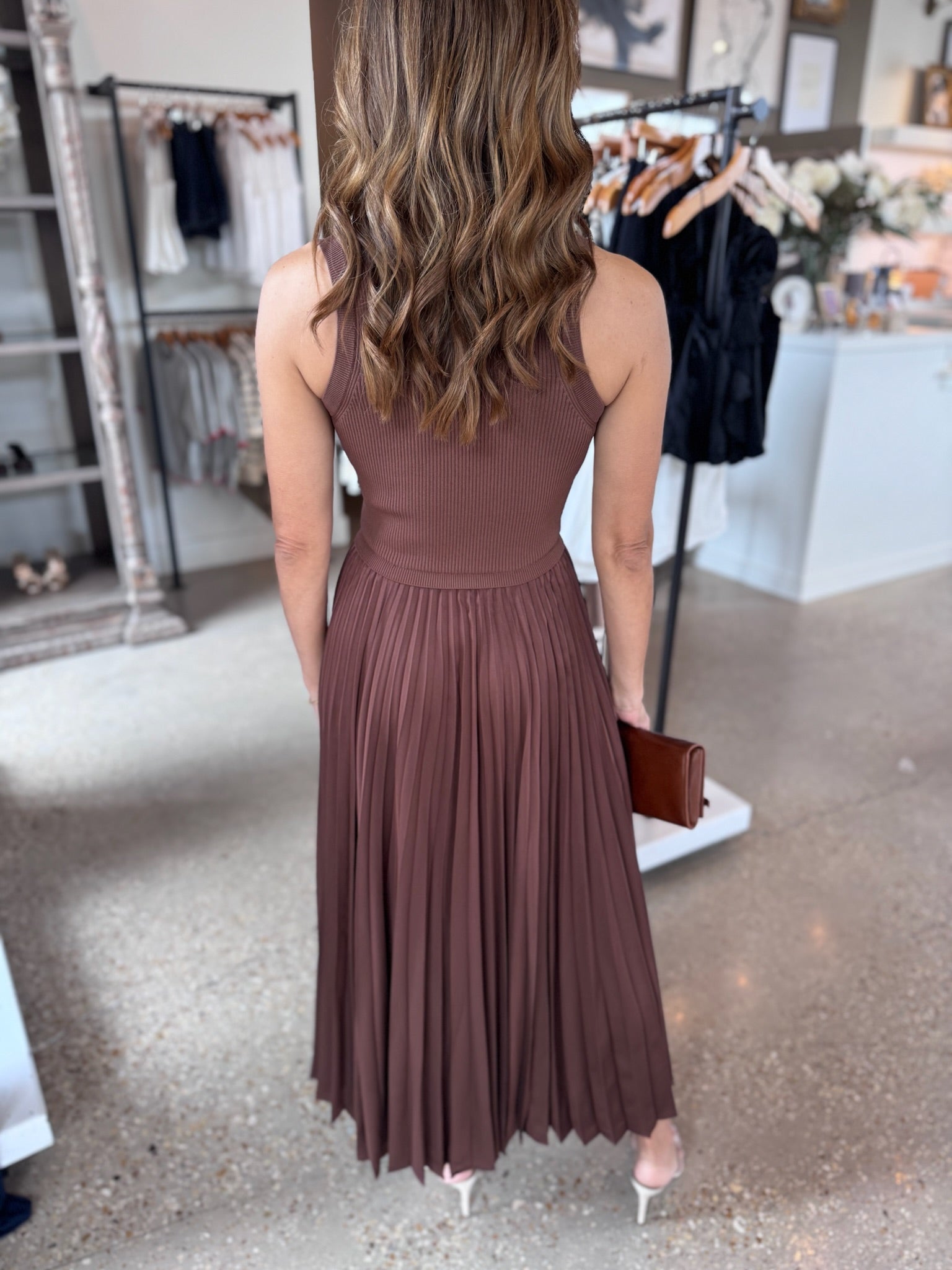 Espresso Parma Dress - Amor Lafayette