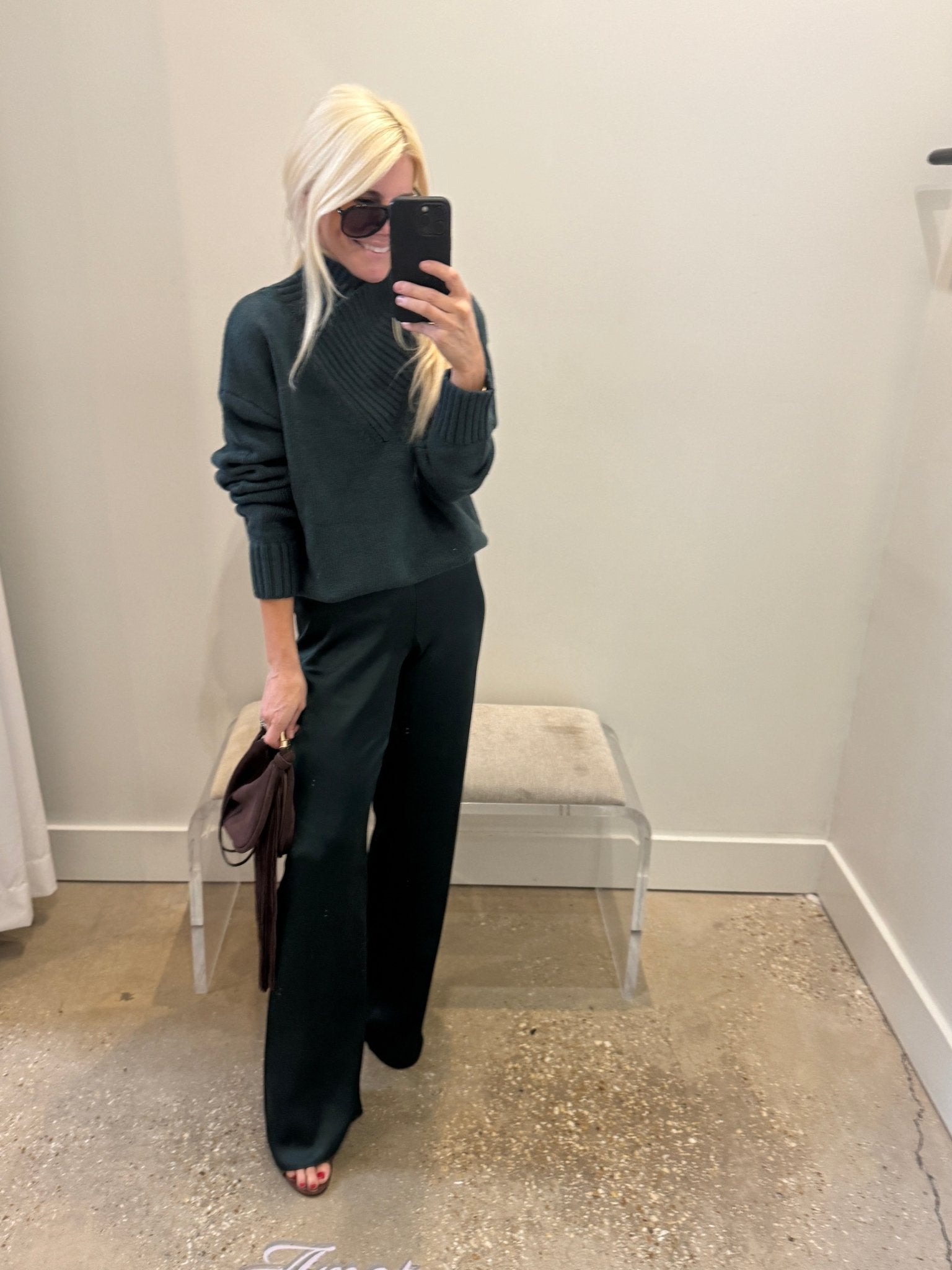 Evergreen Viva Satin Pant - Amor Lafayette