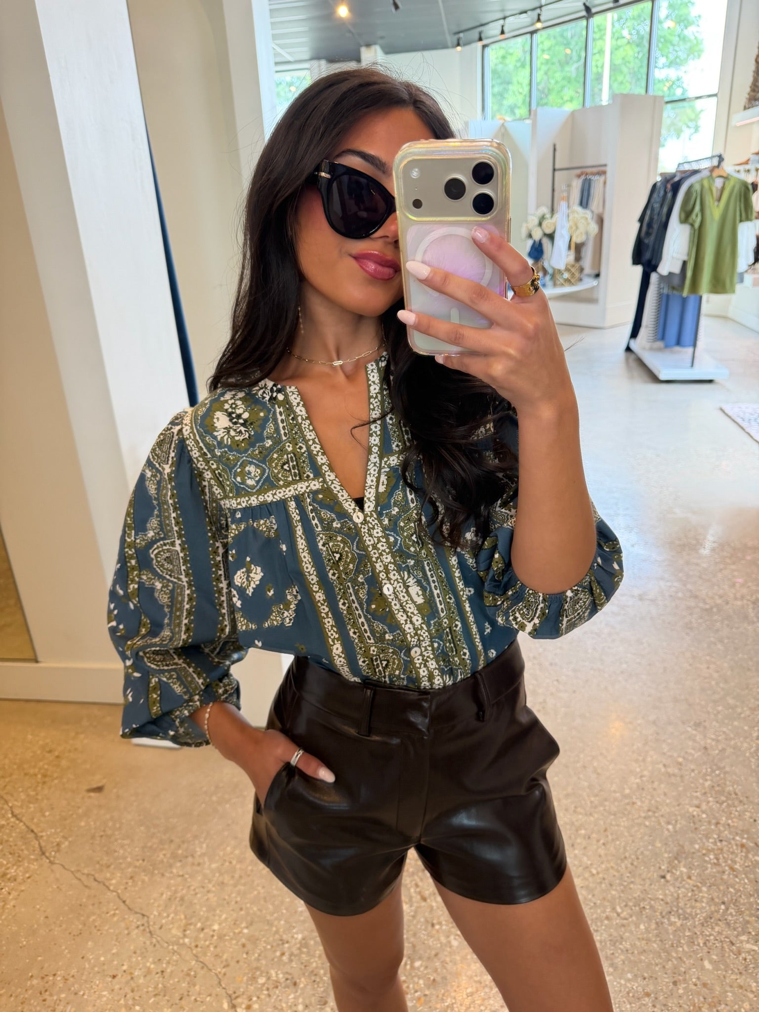FIOREN PRINT IMOGEN TOP - Amor Lafayette