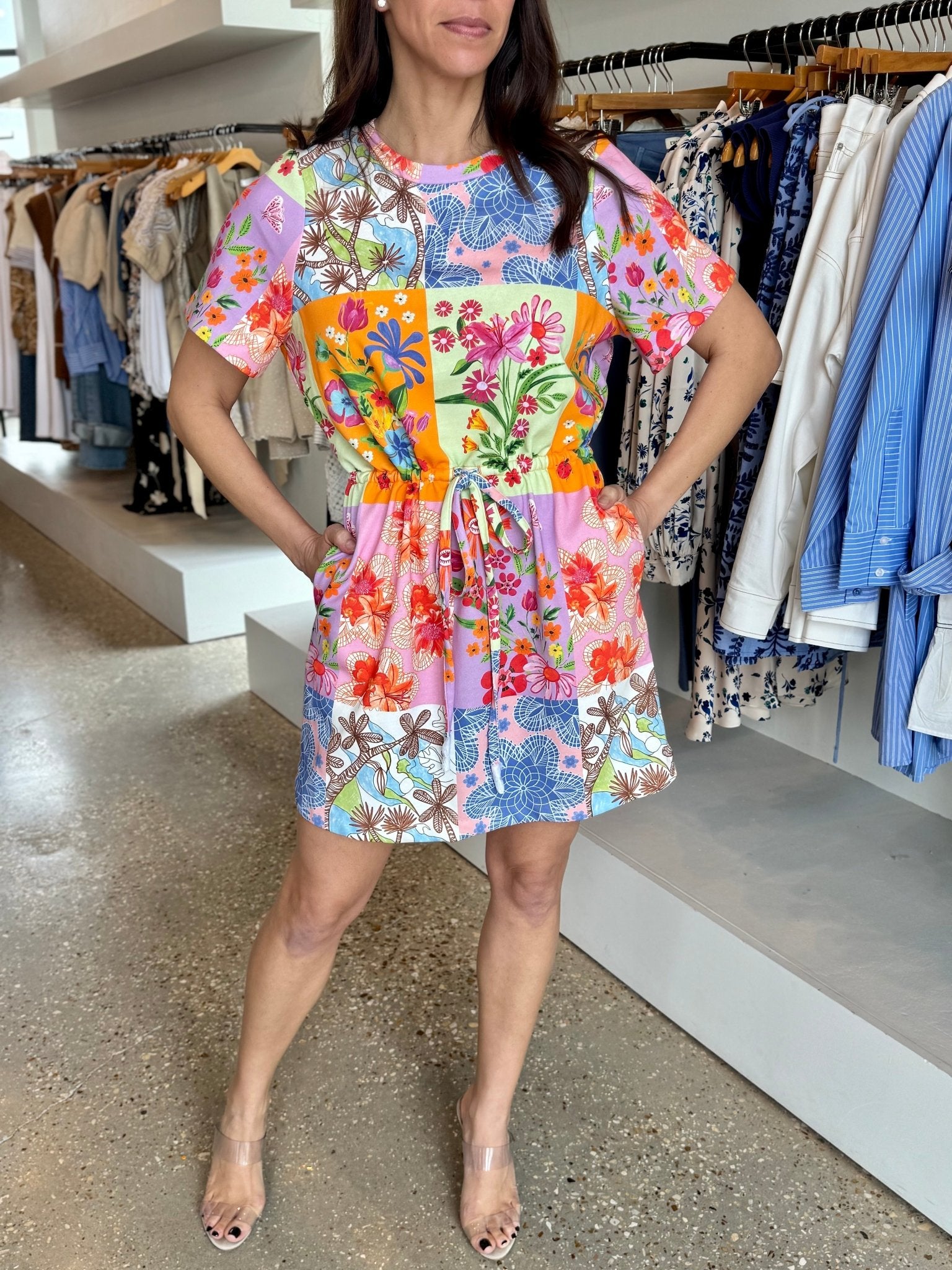 Floral Sketch Bailey Dress - Amor Lafayette