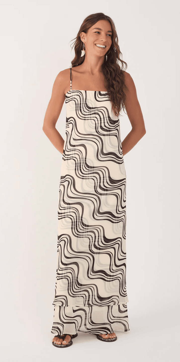 Flow Print Maxi Dress - Amor Lafayette
