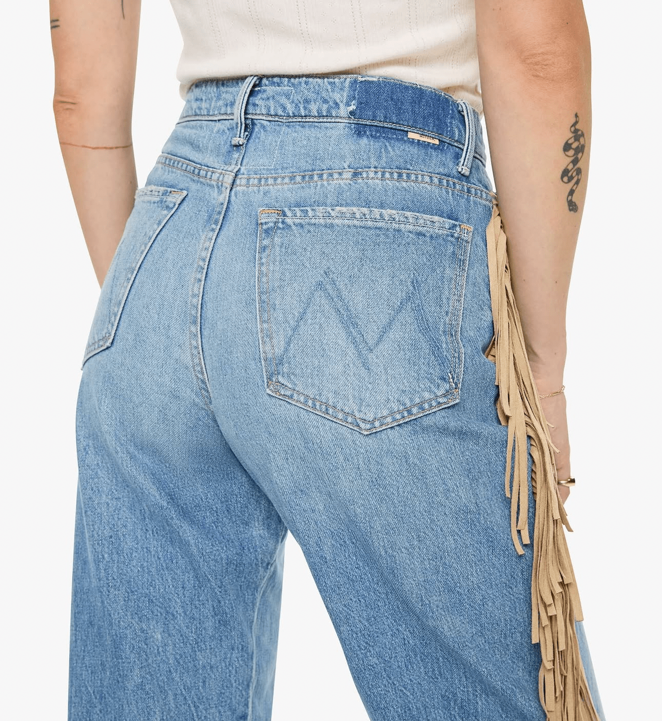 Folk Star Fringe Half-Pipe Button Sneak - Amor Lafayette