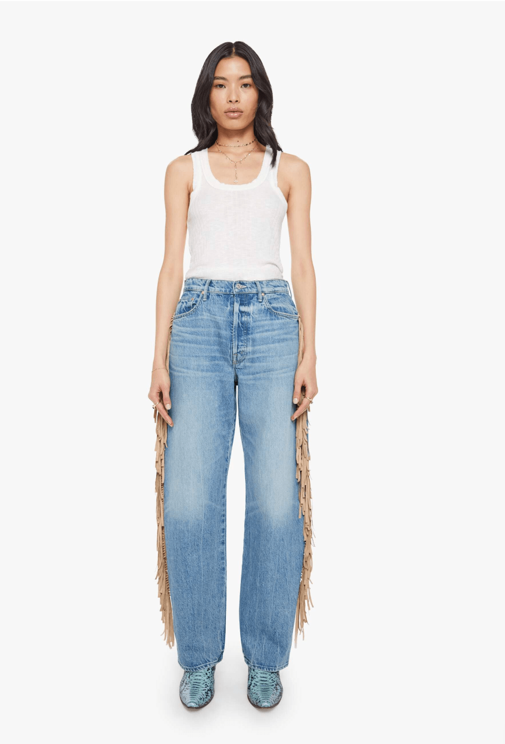 Folk Star Fringe Half - Pipe Button Sneak - Amor Lafayette