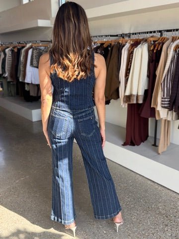 Fontaine Denim Pintuck Camen Pant - Amor Lafayette