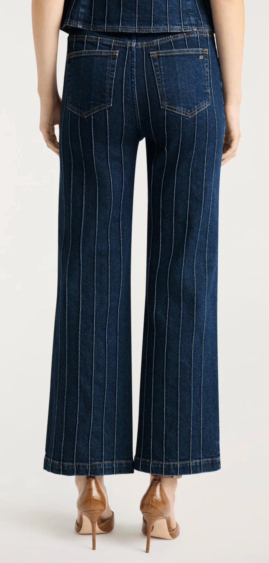 Fontaine Denim Pintuck Camen Pant - Amor Lafayette
