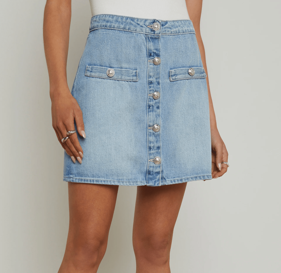 Fontana Kris Button Front Skirt - Amor Lafayette