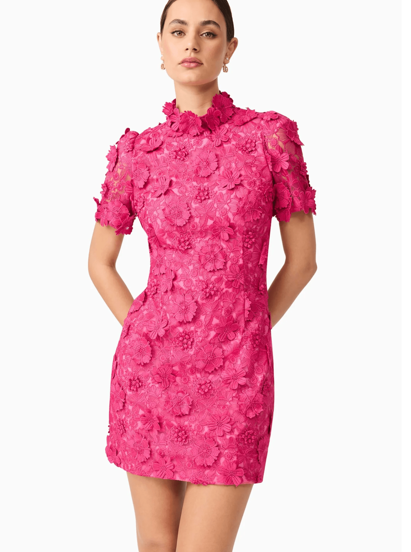Fuchsia Claudia Mini Dress - Amor Lafayette