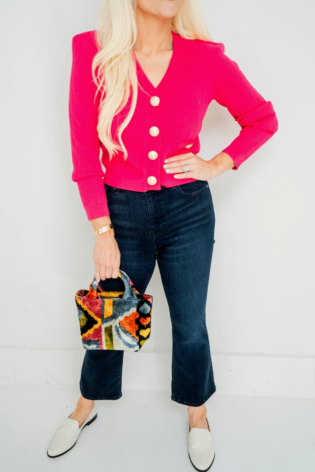 Fuchsia Fitted Cardigan - Amor Lafayette