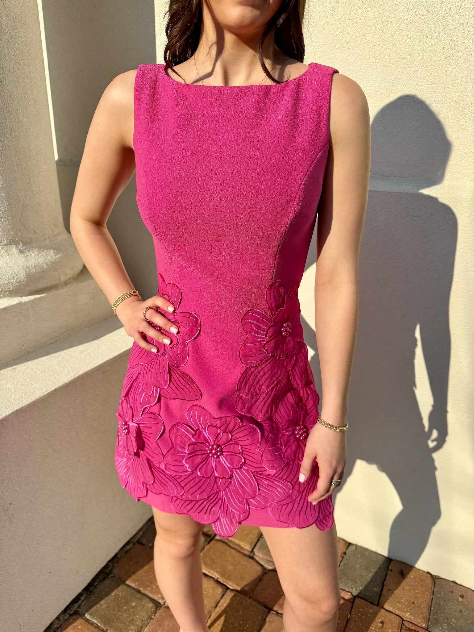 Fuchsia Janelle Mini Dress - Amor Lafayette