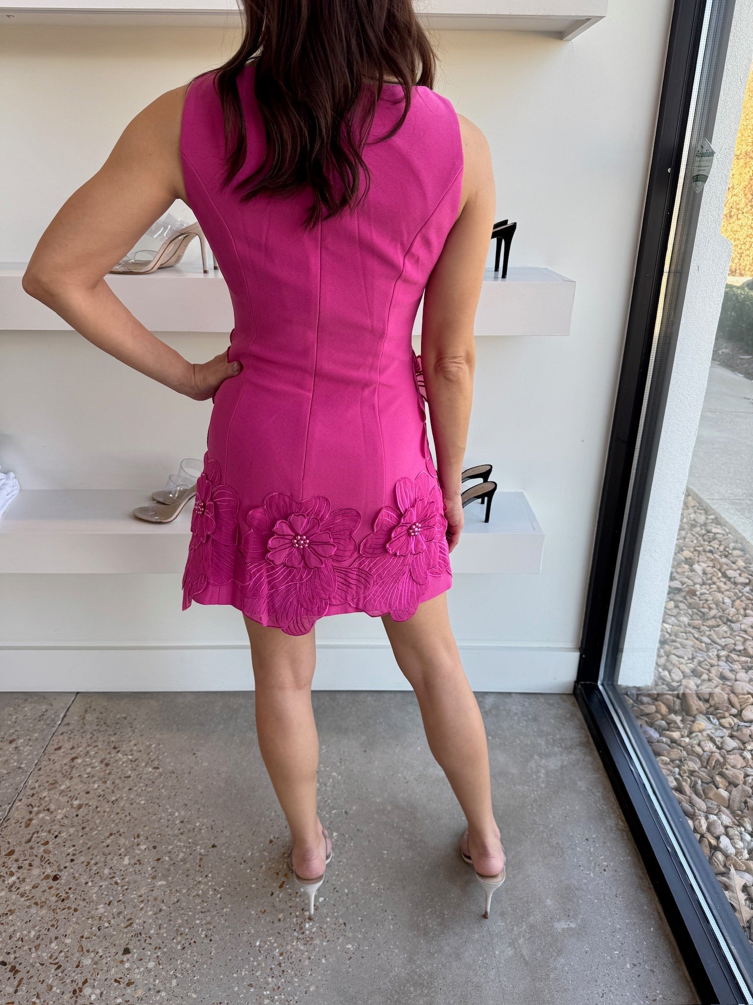 Fuchsia Janelle Mini Dress - Amor Lafayette