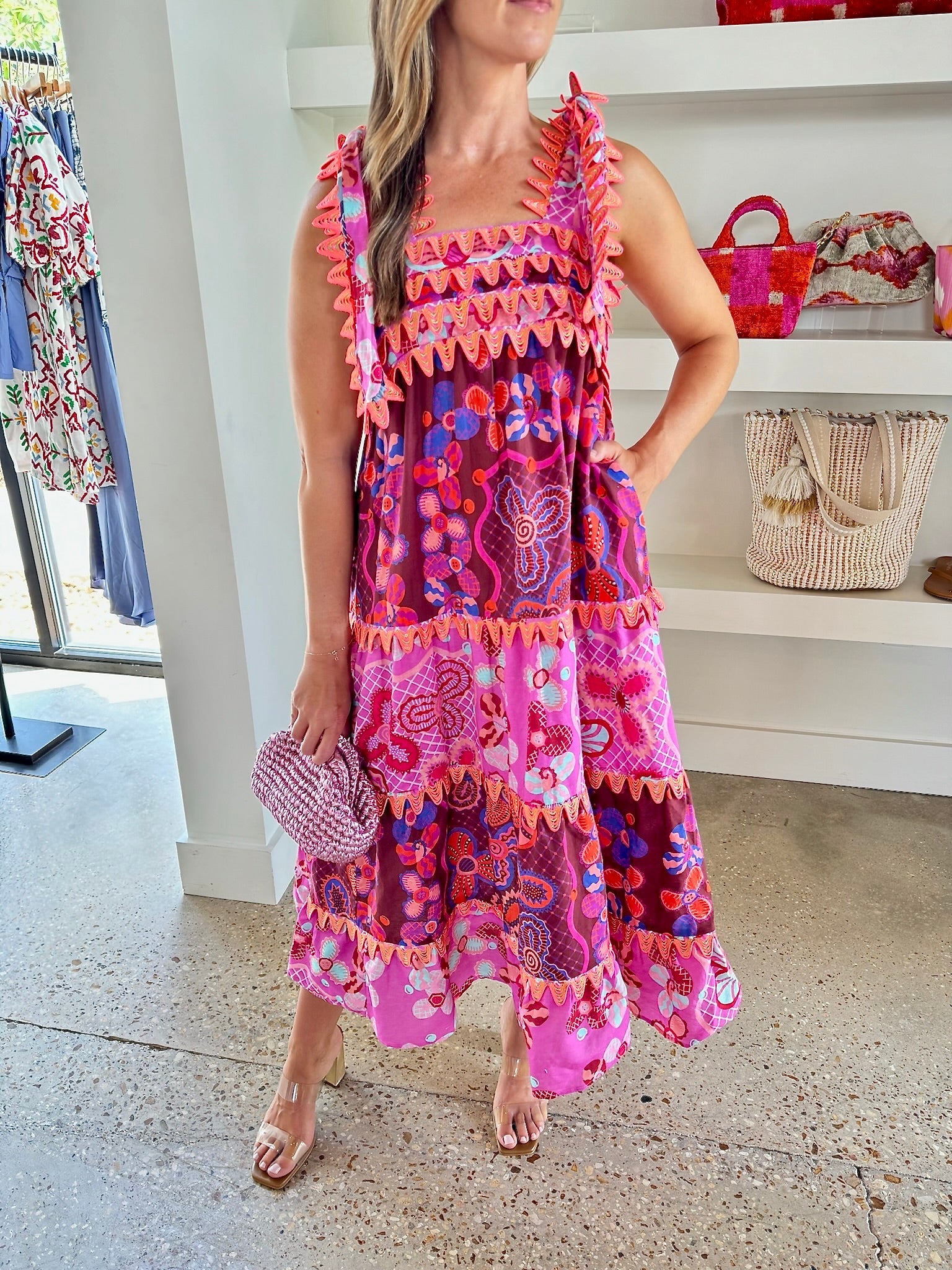 Fucshia Kelly Dress - Amor Lafayette