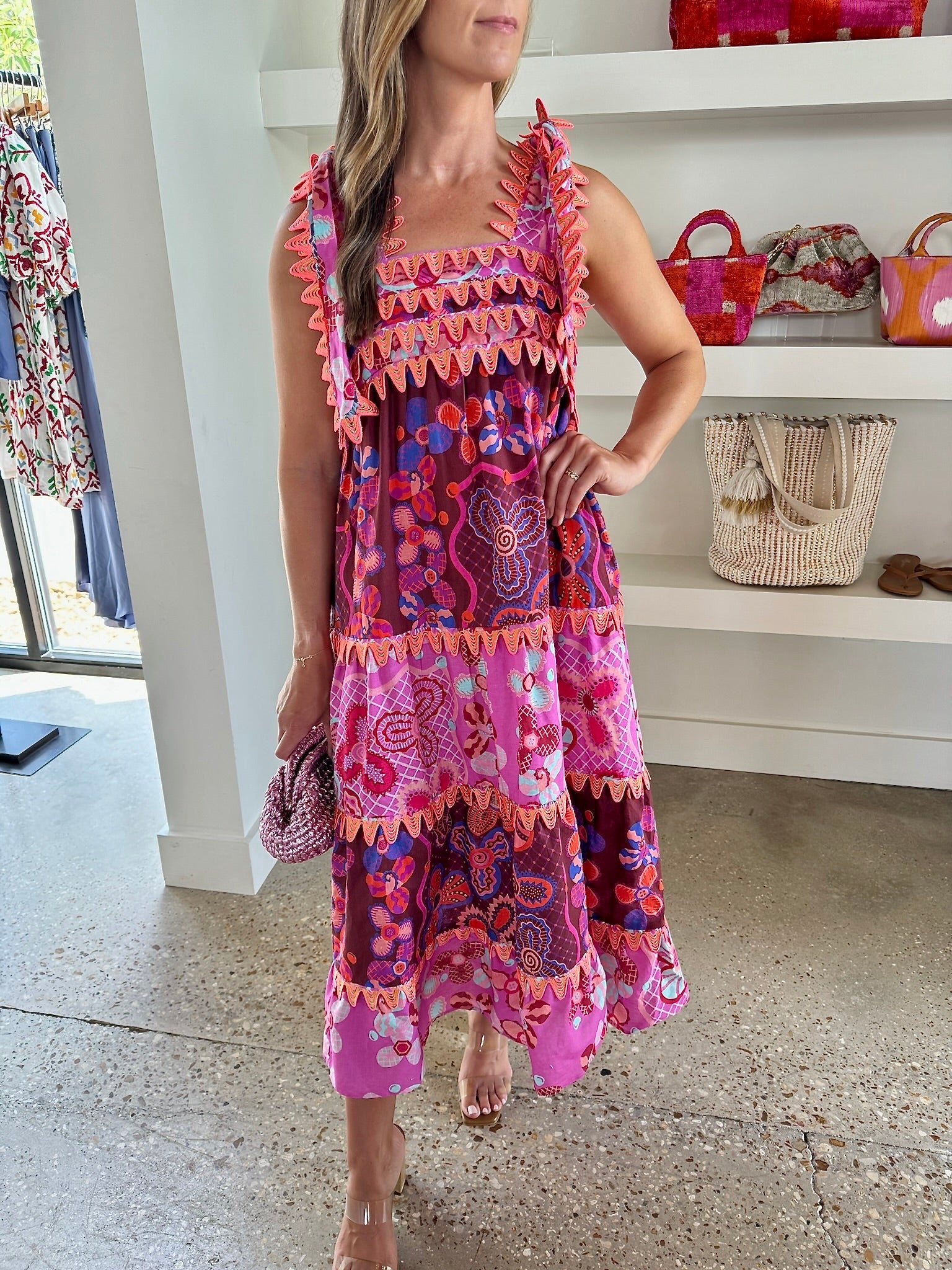 Fucshia Kelly Dress - Amor Lafayette