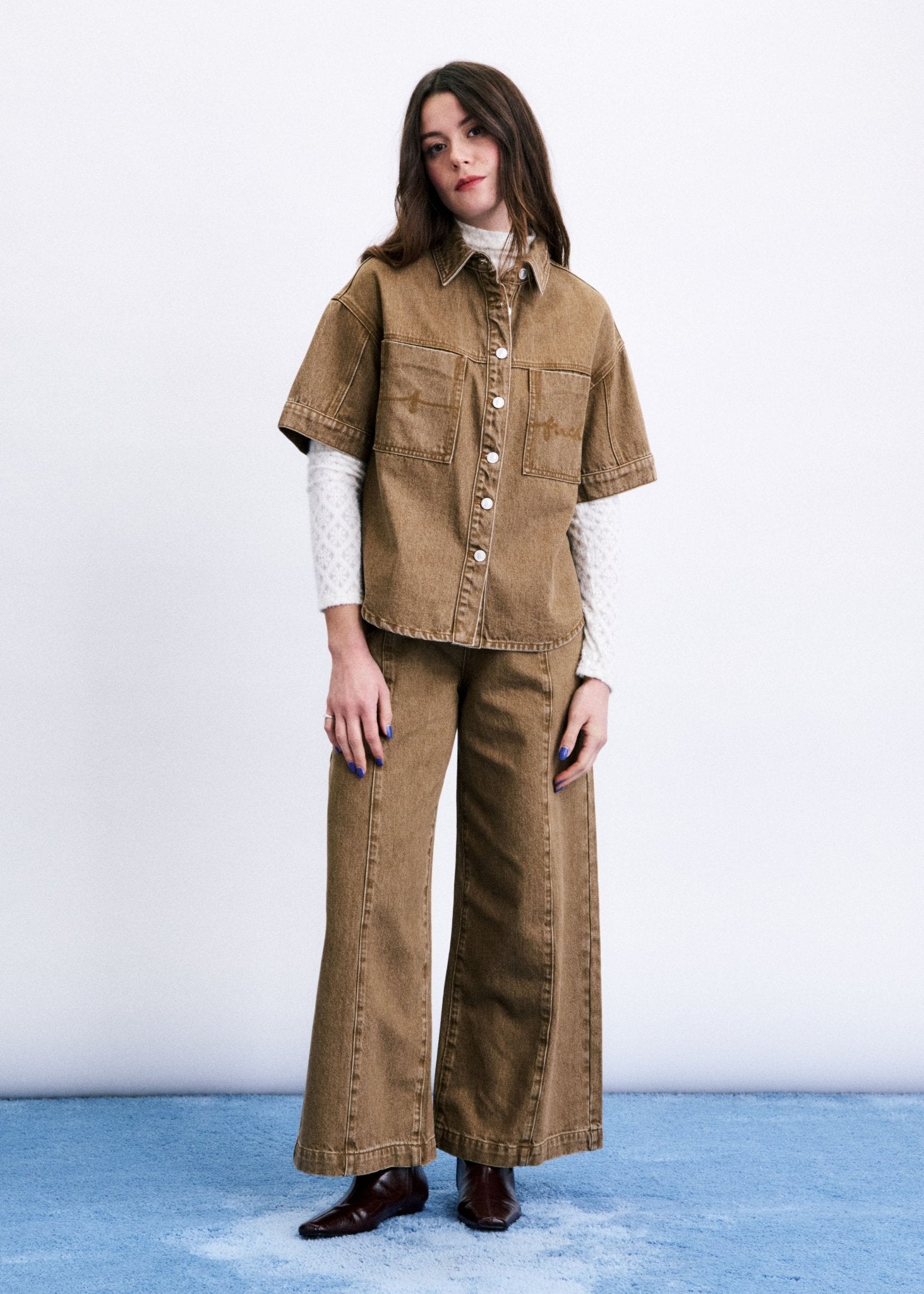 FUSHIMI JEAN in MARRON GLACÉ - Amor Lafayette