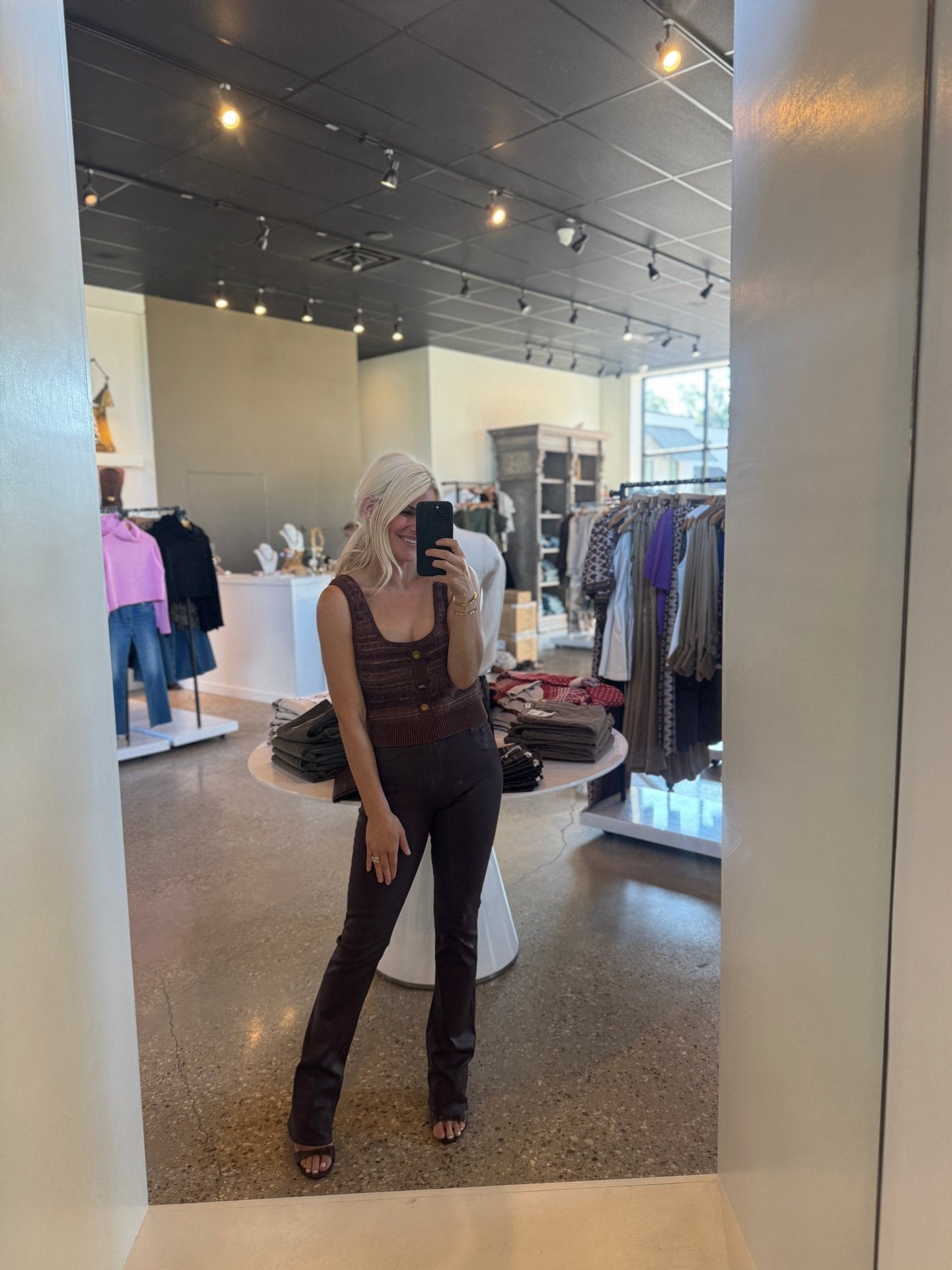 Galene Mixed Stitch Sweater Tank - Amor Lafayette