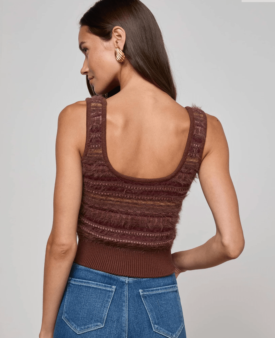 Galene Mixed Stitch Sweater Tank - Amor Lafayette