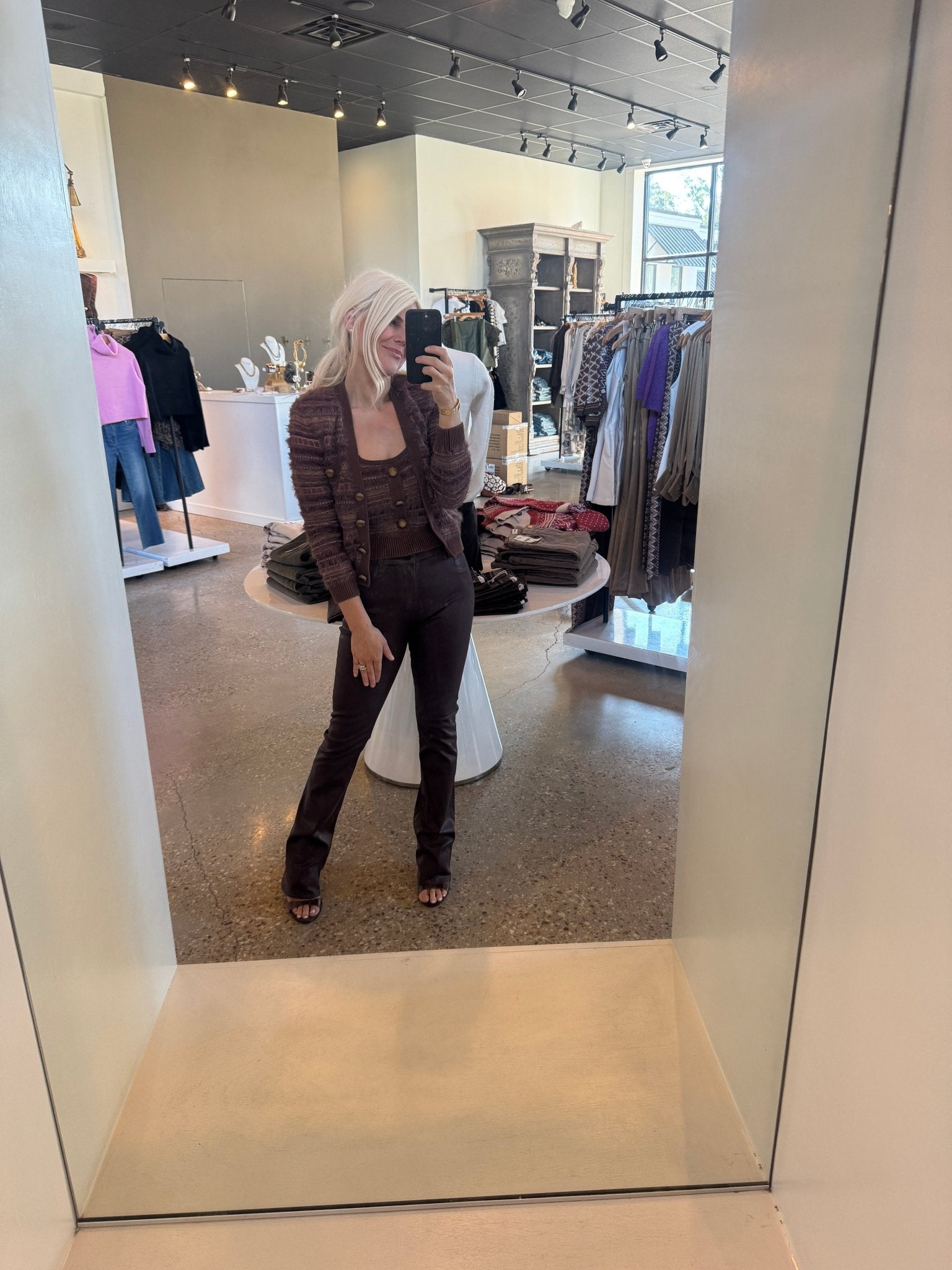 Galene Mixed Stitch Sweater Tank - Amor Lafayette