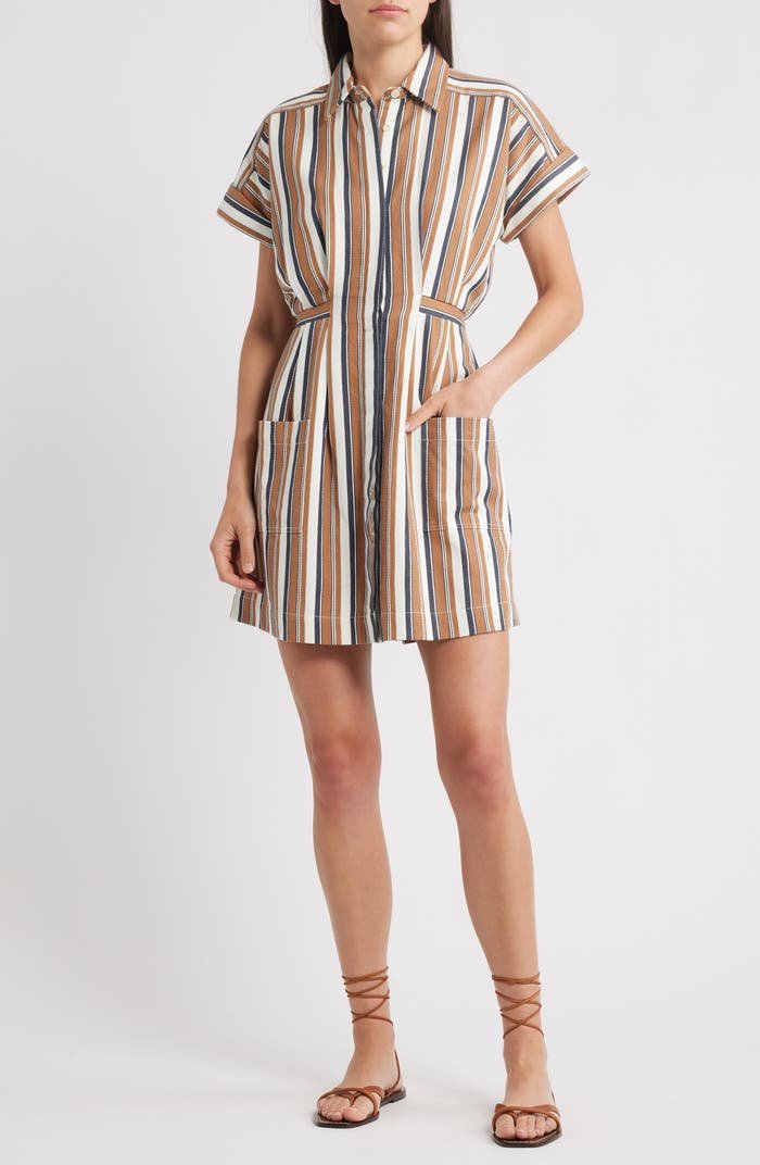 Giatta Stripe Sable Mini Dress - Amor Lafayette