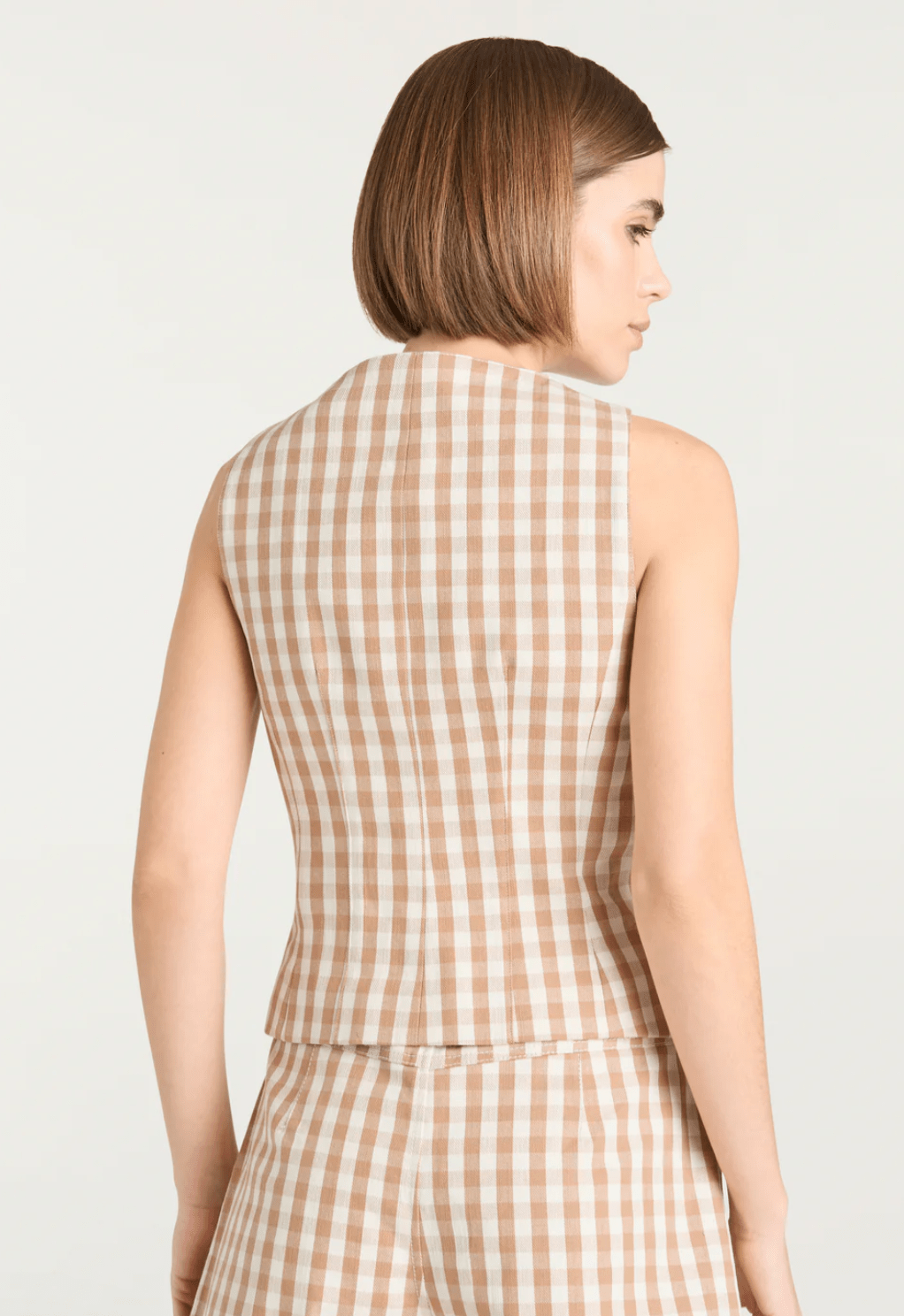 Gingham Denim Lovina Top - Amor Lafayette