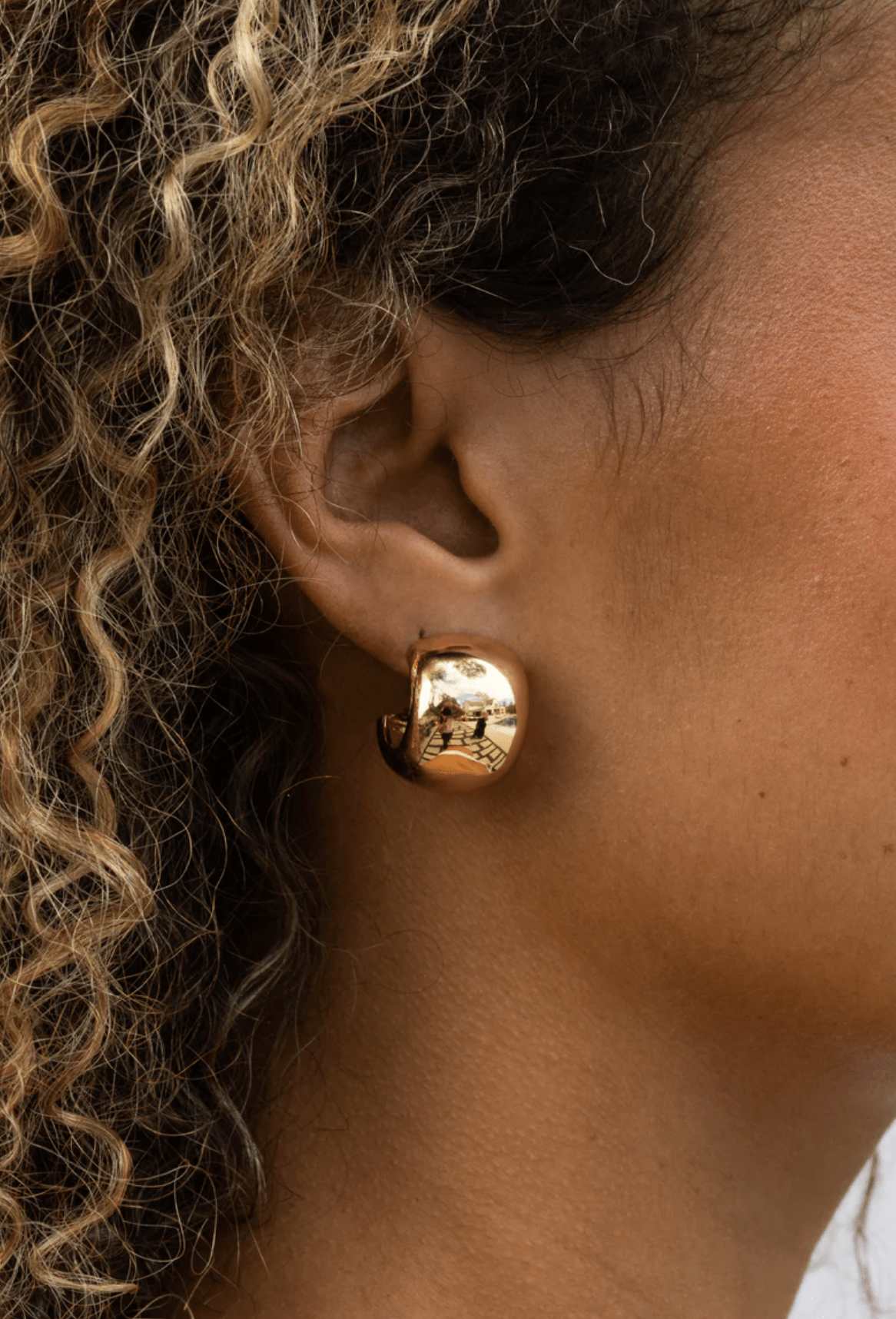 Gold Camilla Hoops - Amor Lafayette