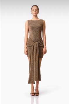 Gold Emerie Mini Dress - Amor Lafayette