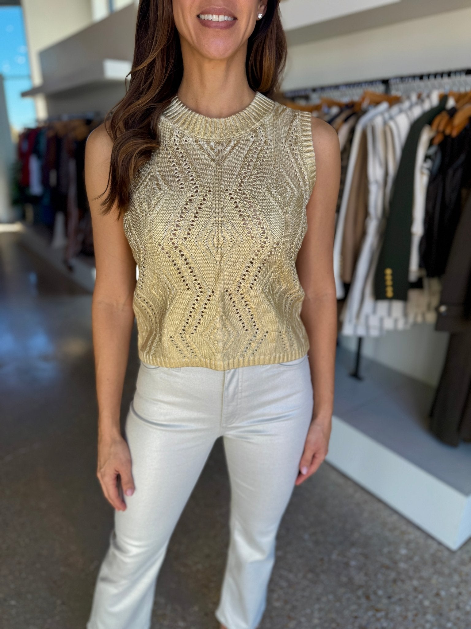 Gold Foil Tank - Amor Lafayette