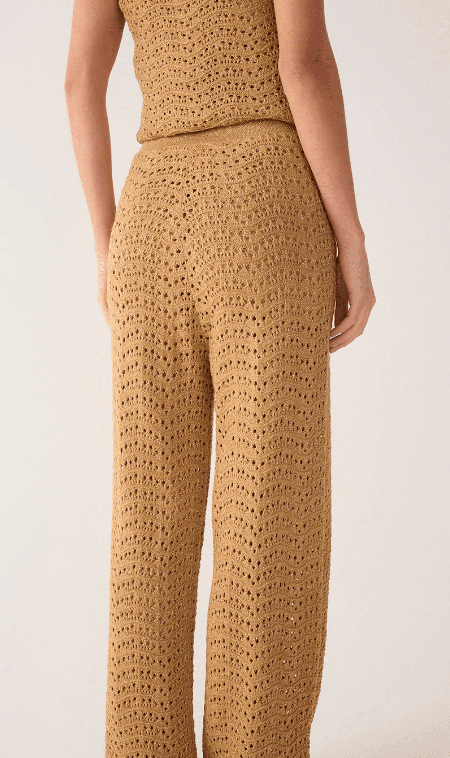 Gold Knit Lurex Pant - Amor Lafayette
