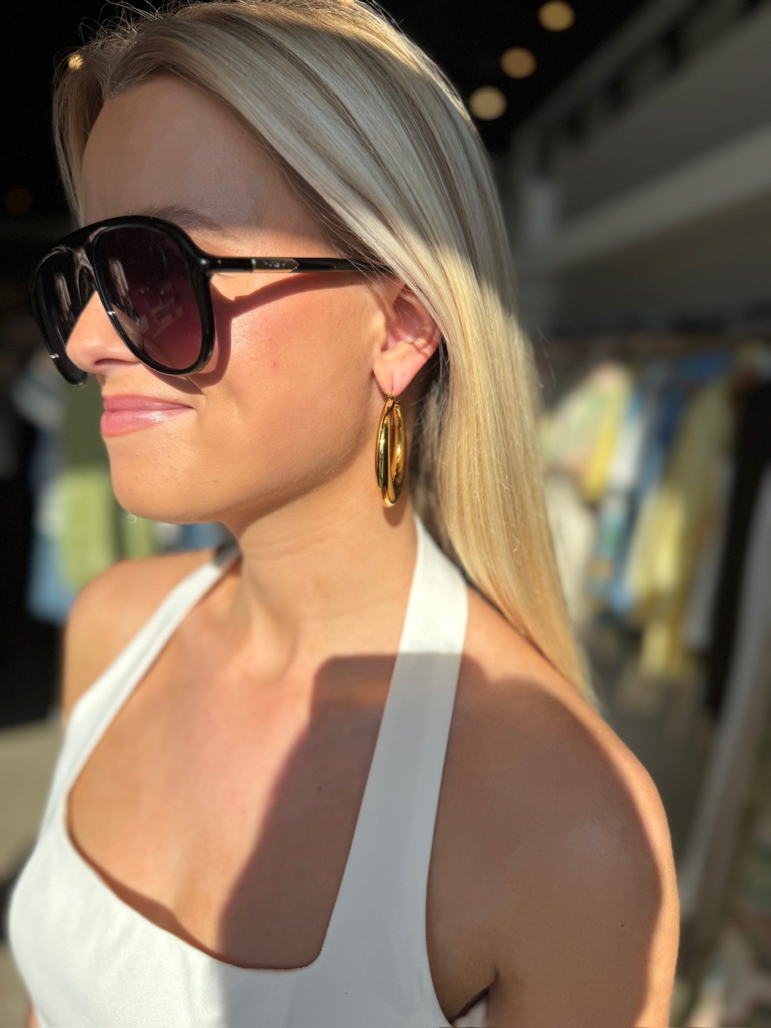 Gold Maddie Hoops - Amor Lafayette